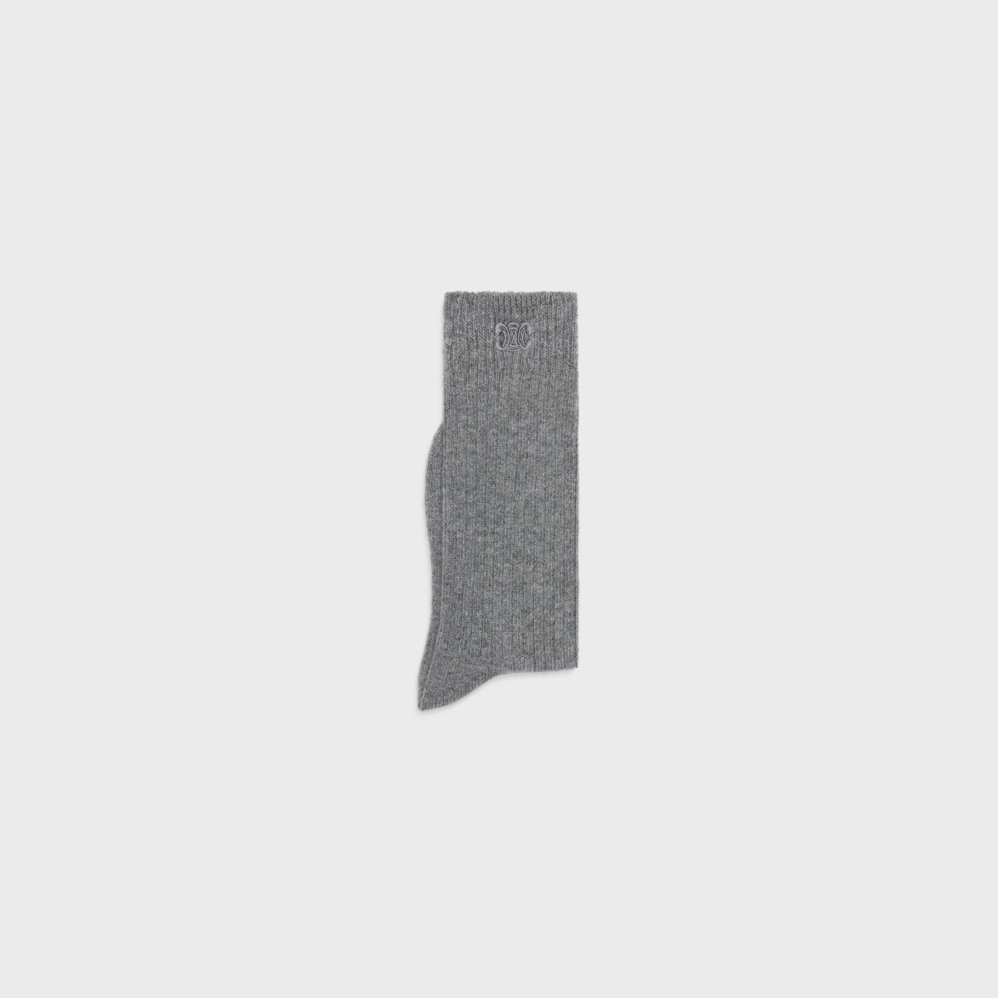 Chaussettes Hautes Triomphe Cachemire Cotele - Grey - Image 2