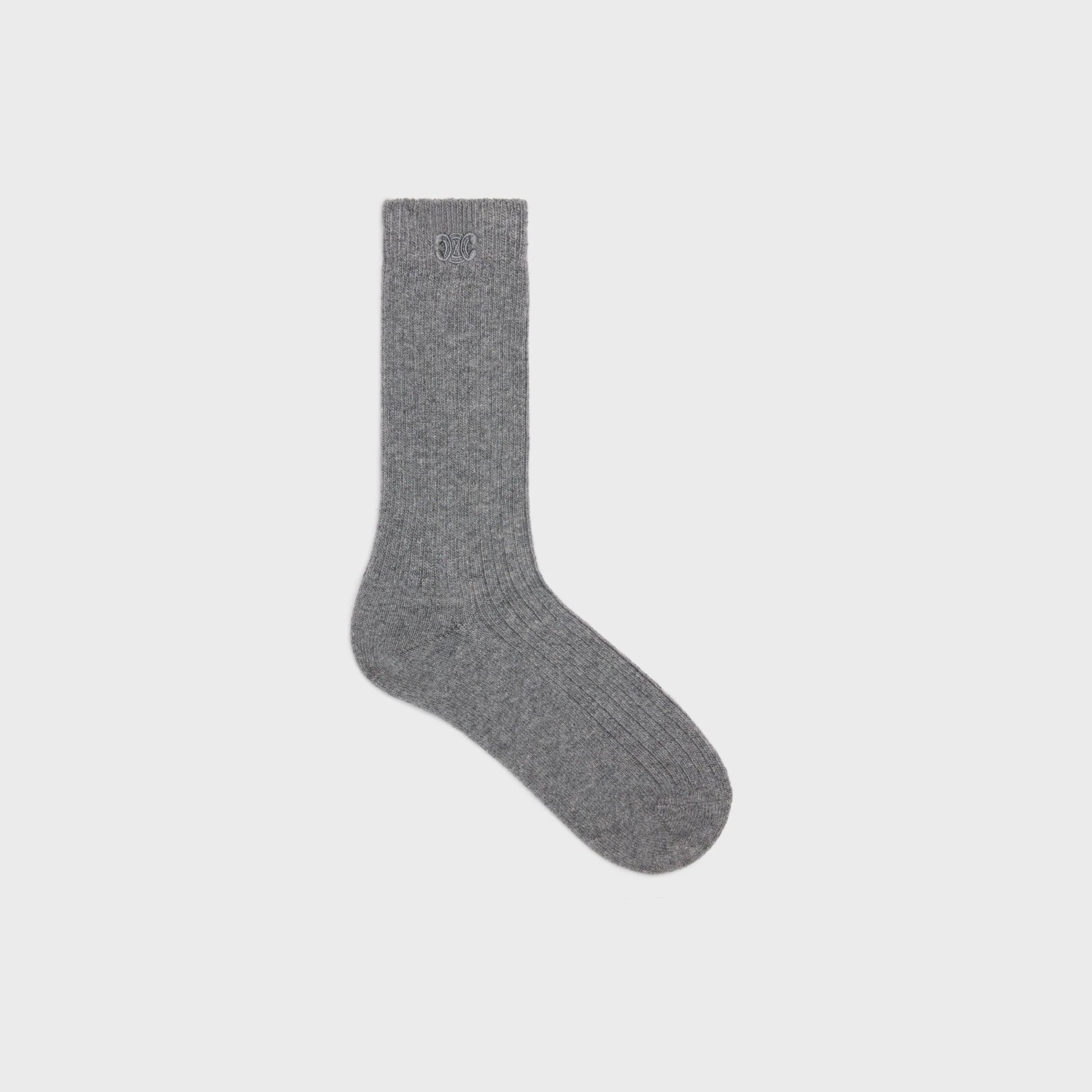 Chaussettes Hautes Triomphe Cachemire Cotele - Grey - Image 4