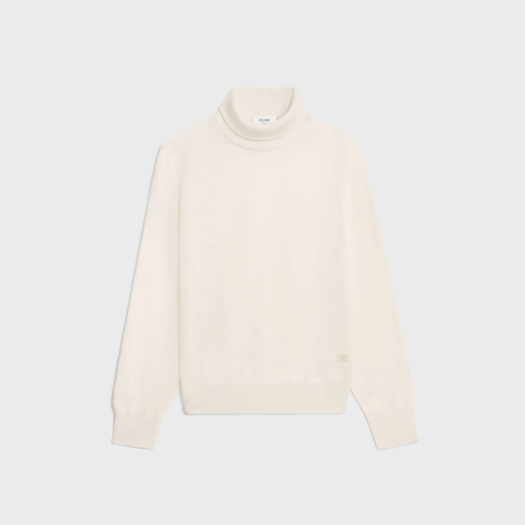 Pull Col Roule Double Fine 2/30 - Sato Seni - Off White