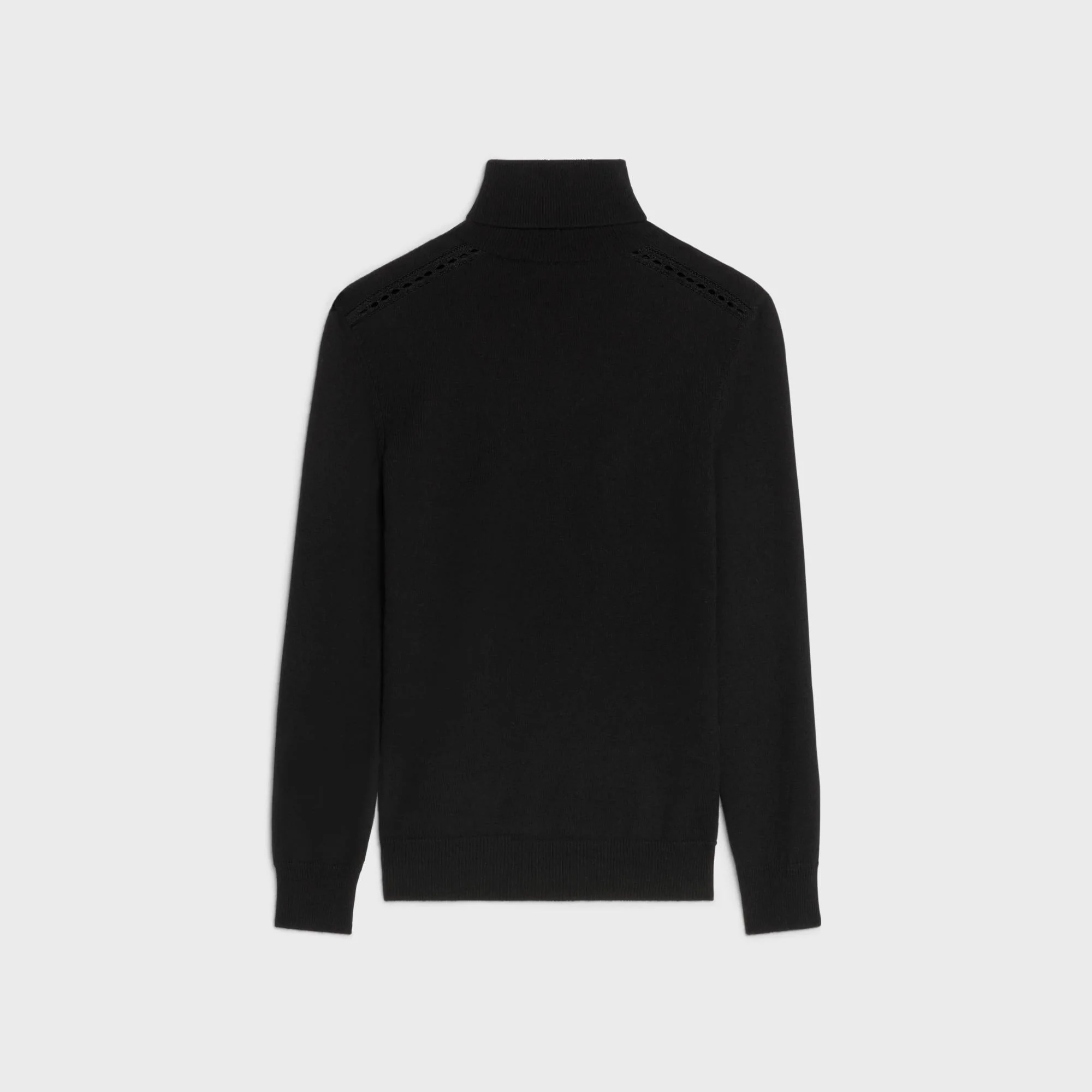 Pull Col Roulé Triomphe Cashmere Fin Cachemire - Black - Image 2