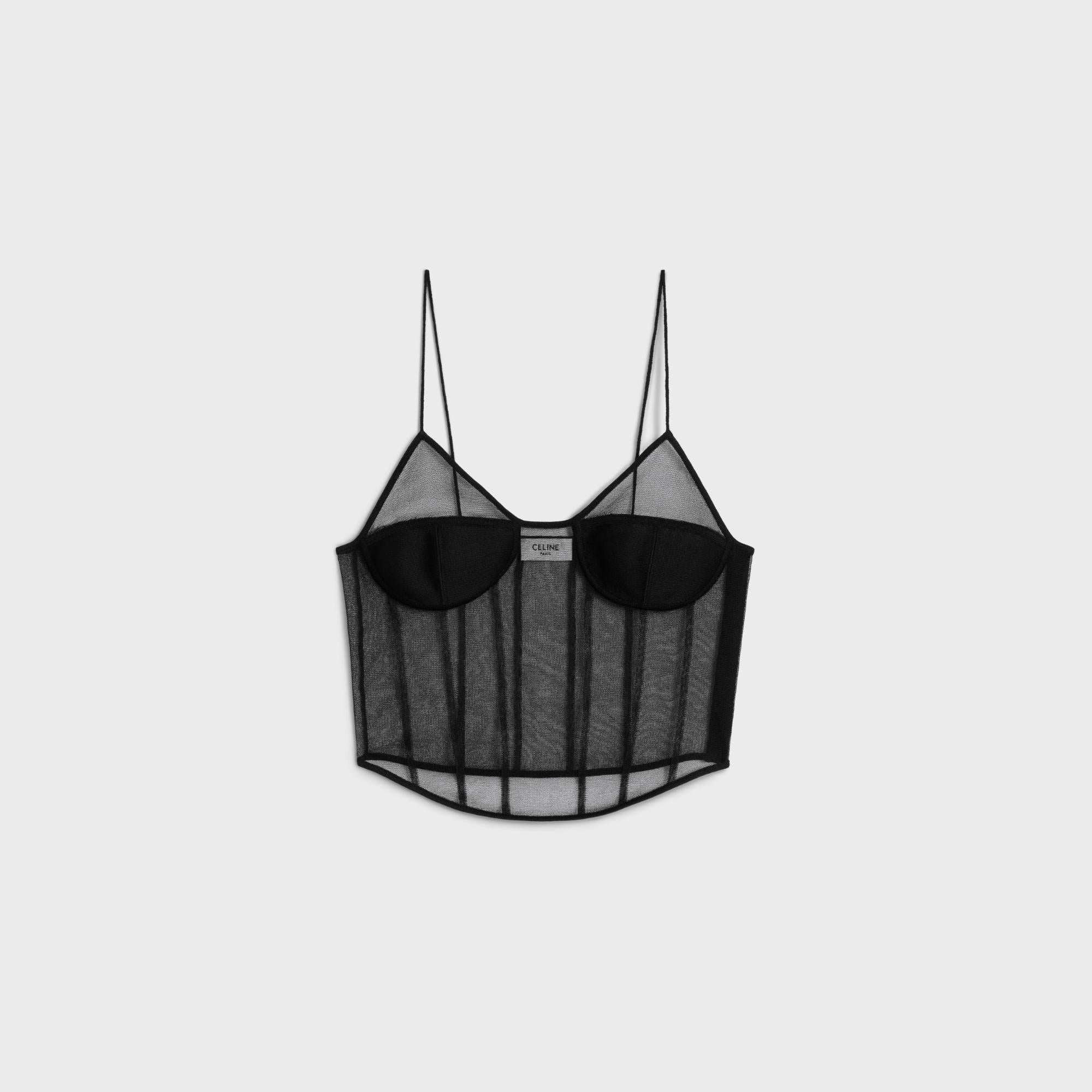 Top Corset Organza Soie - Black
