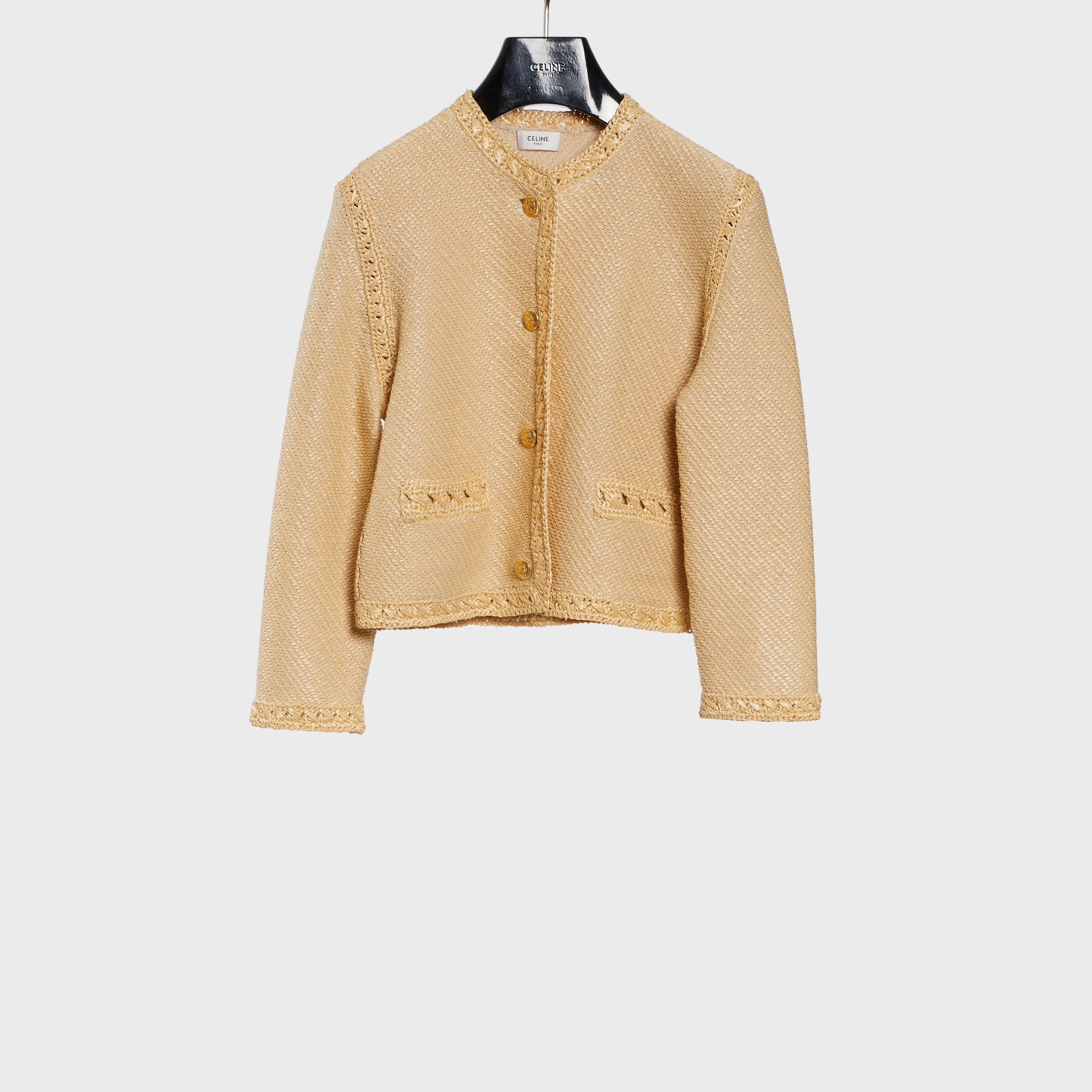 Veste Cardigan Raphia Crochet - Natural