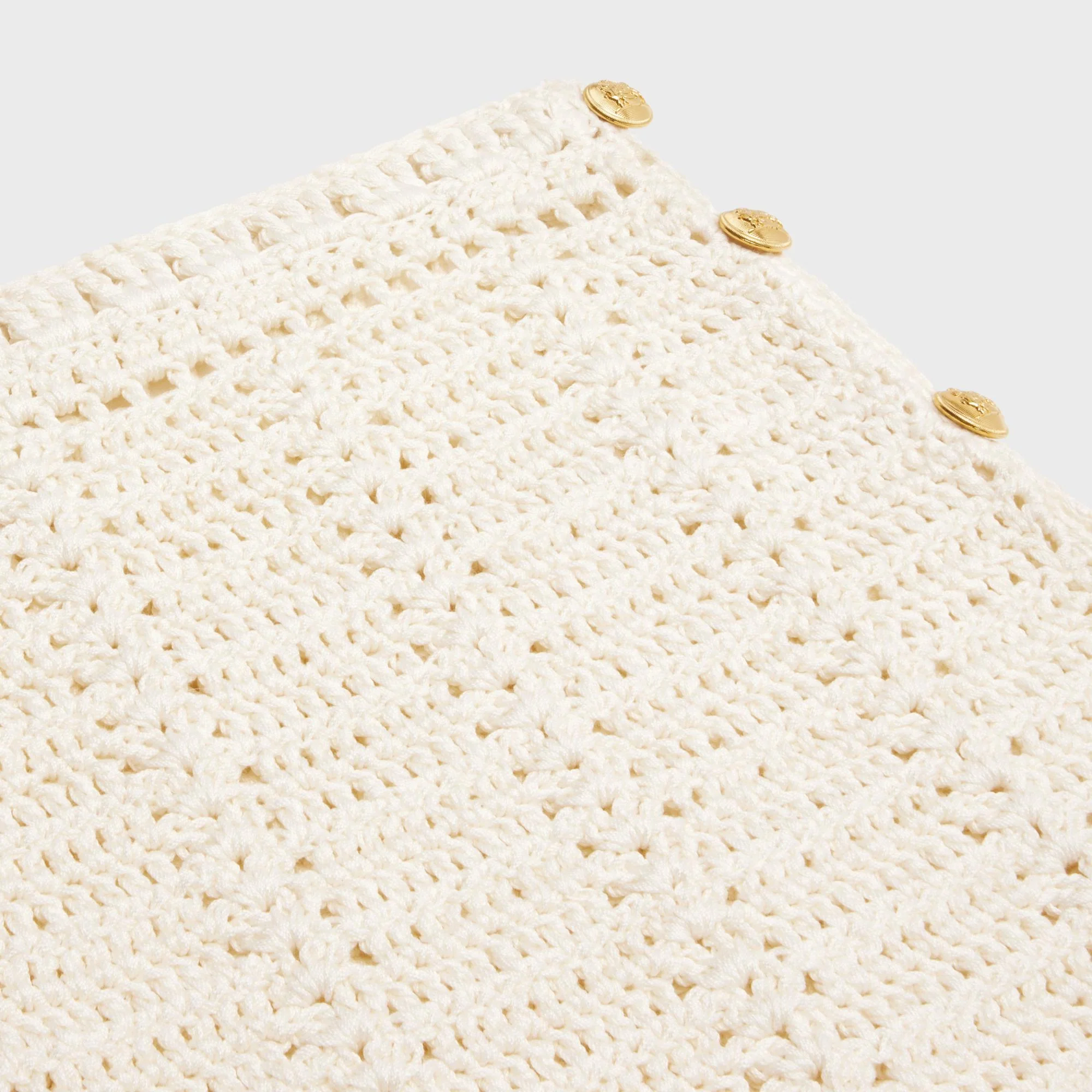 Mini Jupe Coton Crochet - Off White - Image 6