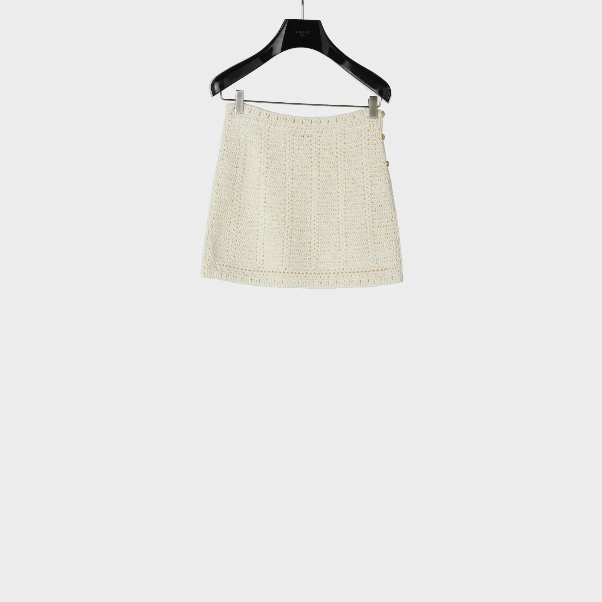 Mini Jupe Coton Crochet - Off White - Image 3