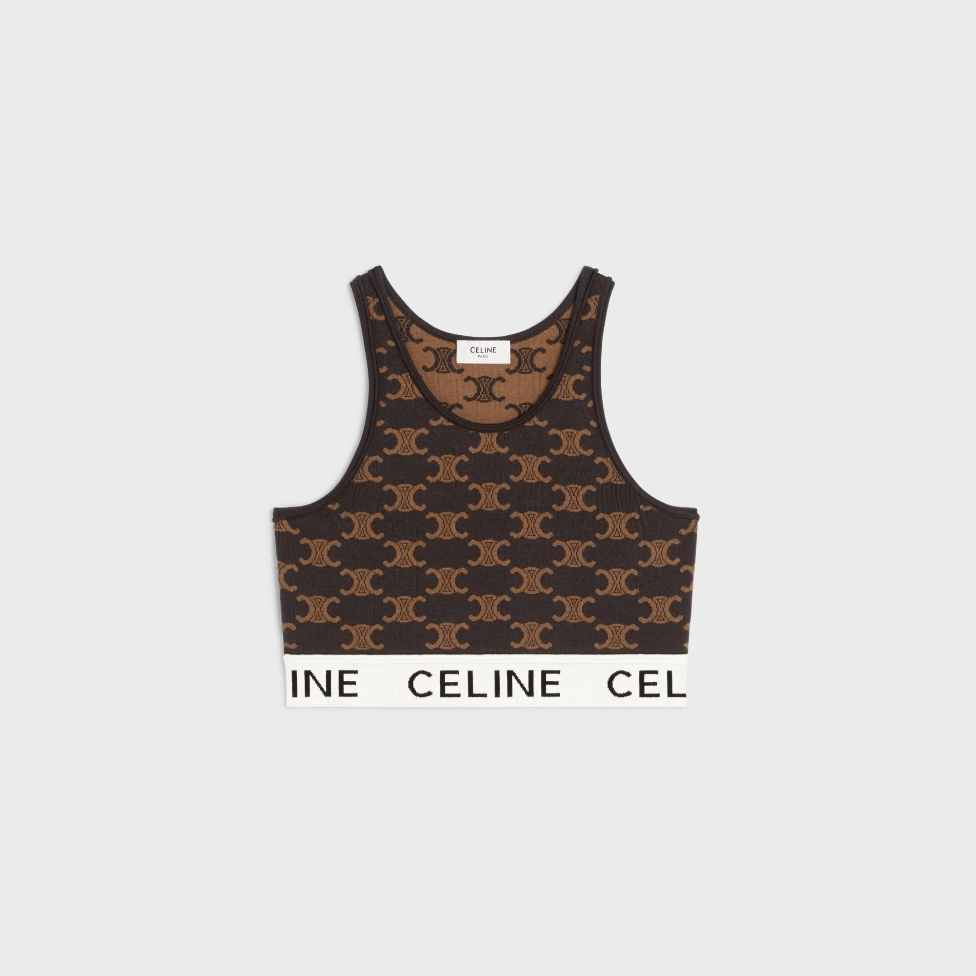Brassière Celine Monogramme Coton Soie - Brown