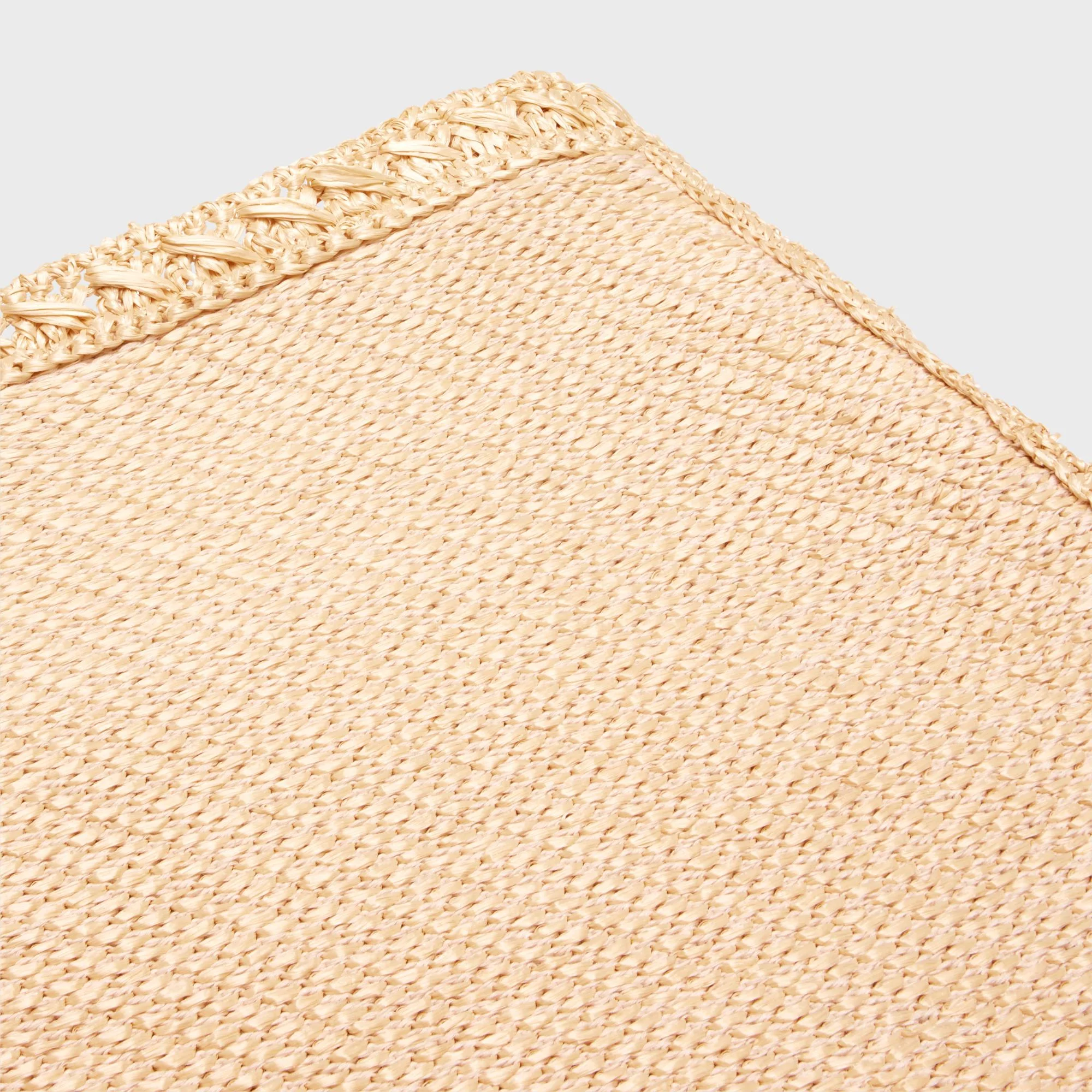 Jupe Courte Raphia Crochet - Natural - Image 3