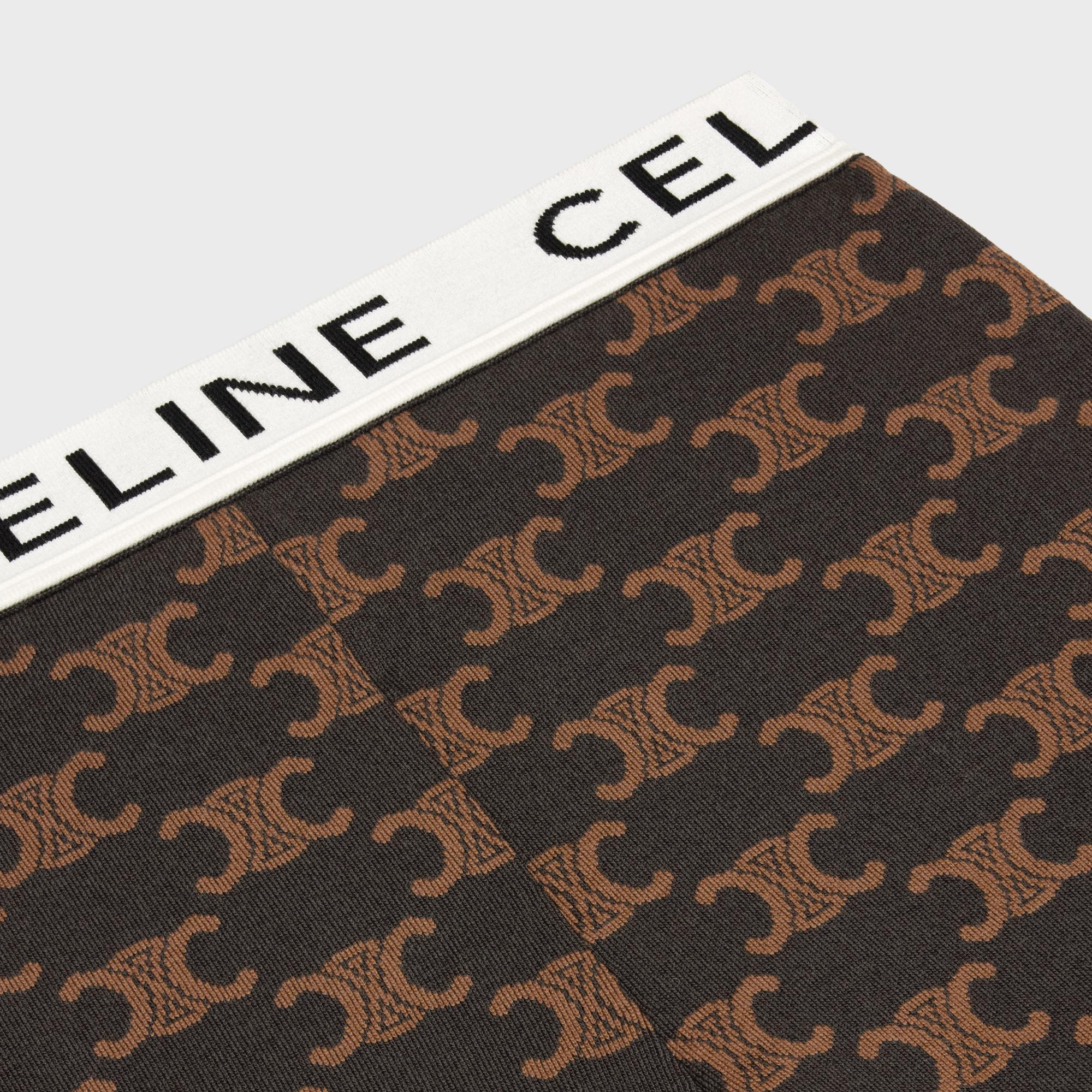 Cycliste Celine Coton Soie Monogramme - Brown - Image 3