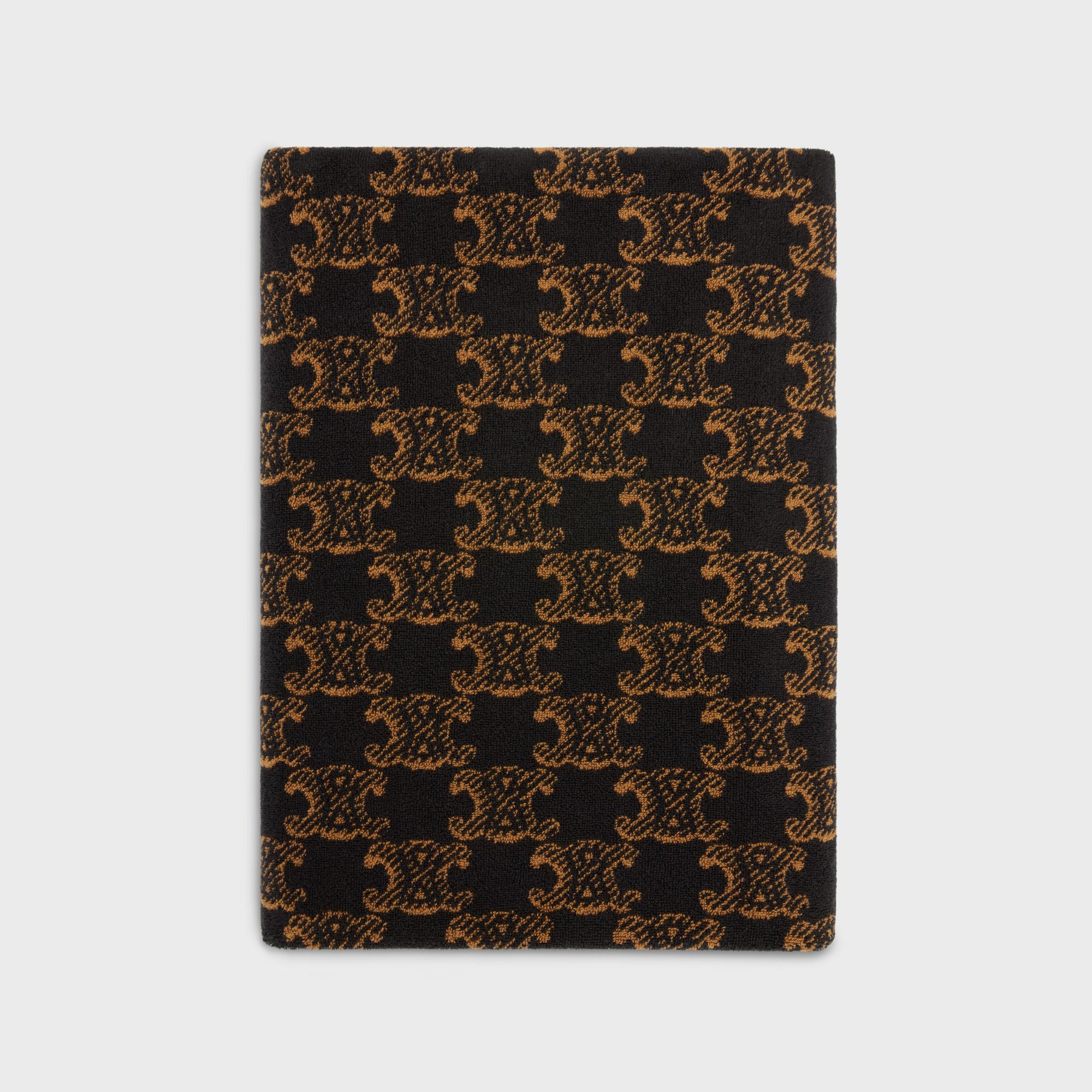 Beach Towel Coton Jacquard Monogramme - Brown / Camel - Image 2