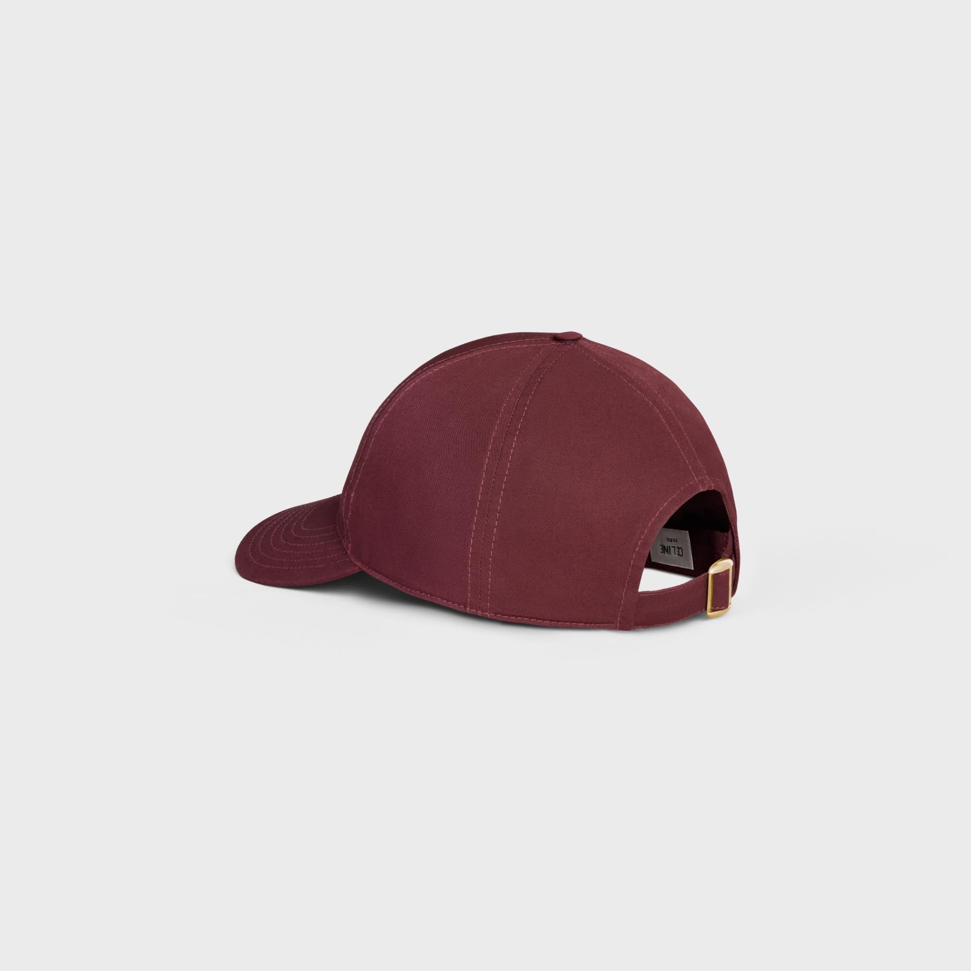 Triomphe Baseball Cap Cotton Gabardine - Bordeaux - Image 4