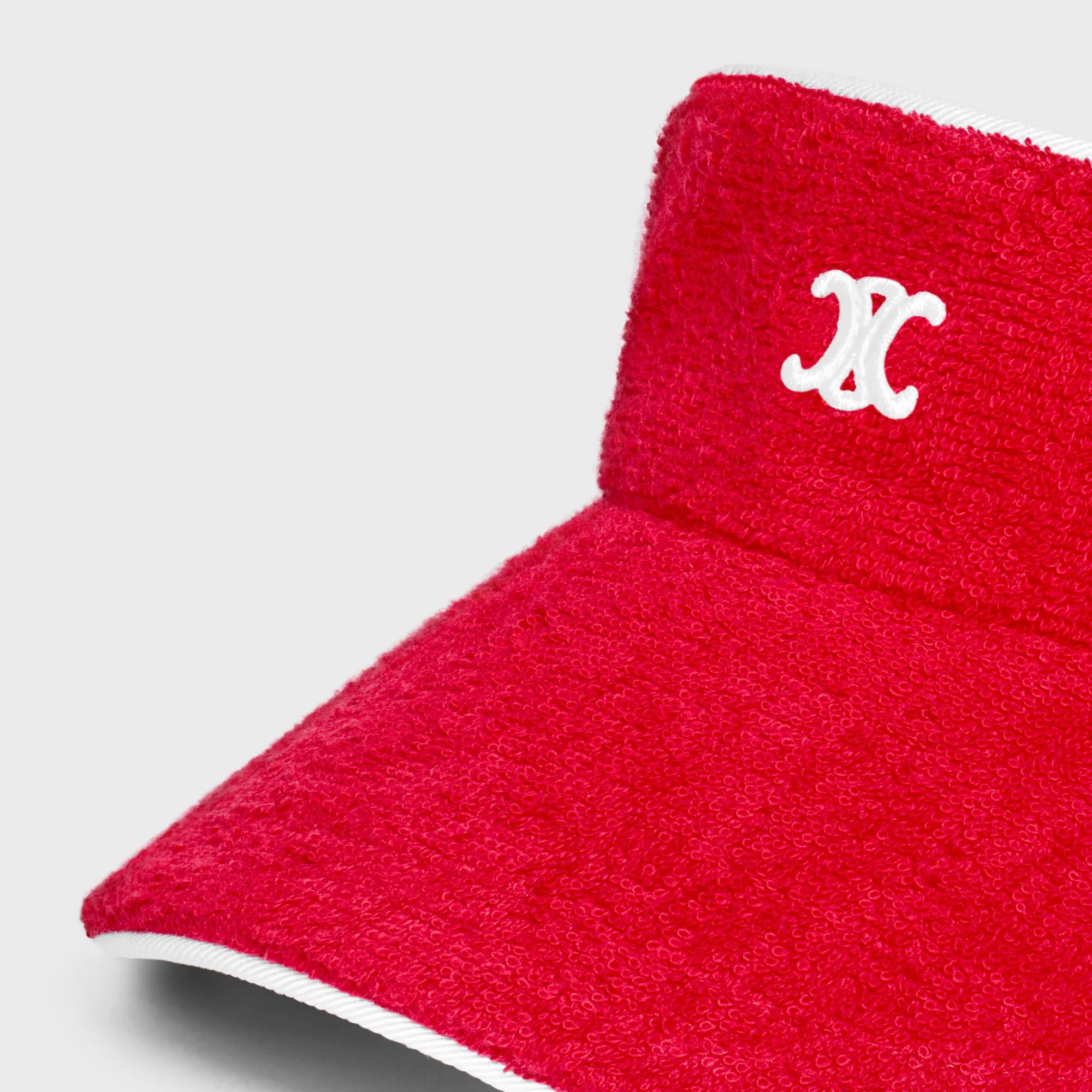 Visière Triomphe Coton Eponge - Rouge Vif - Image 3