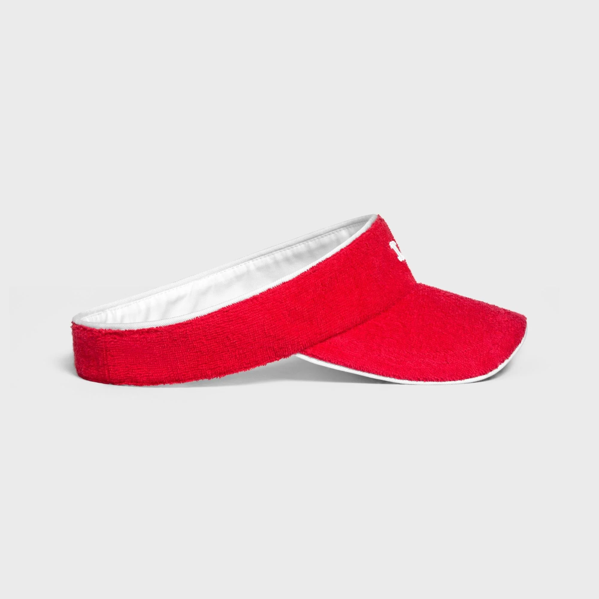 Visière Triomphe Coton Eponge - Rouge Vif - Image 5