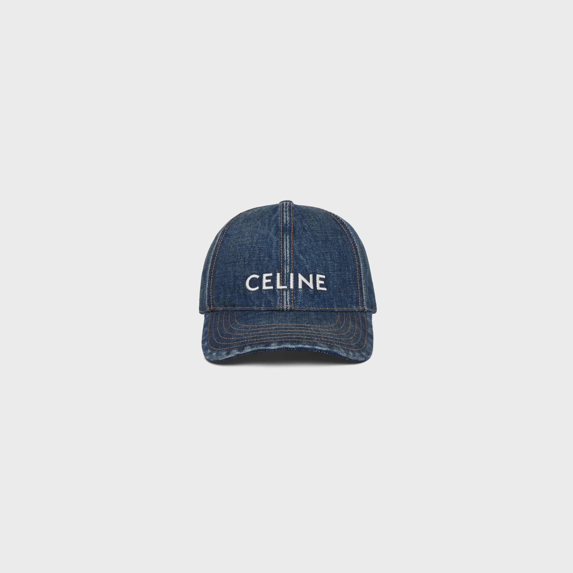Casquette Baseball Celine Rigid Indigo Denim - Trail Wash - Image 2