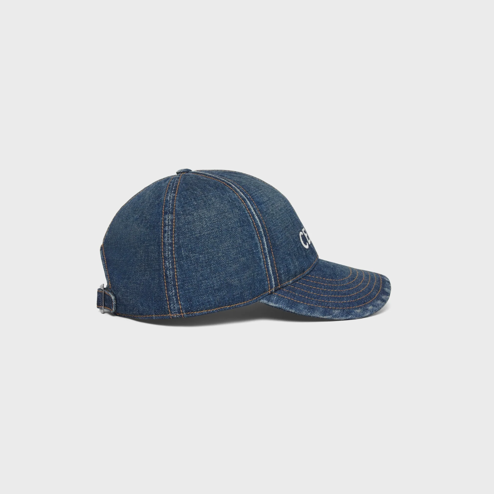 Casquette Baseball Celine Rigid Indigo Denim - Trail Wash - Image 3