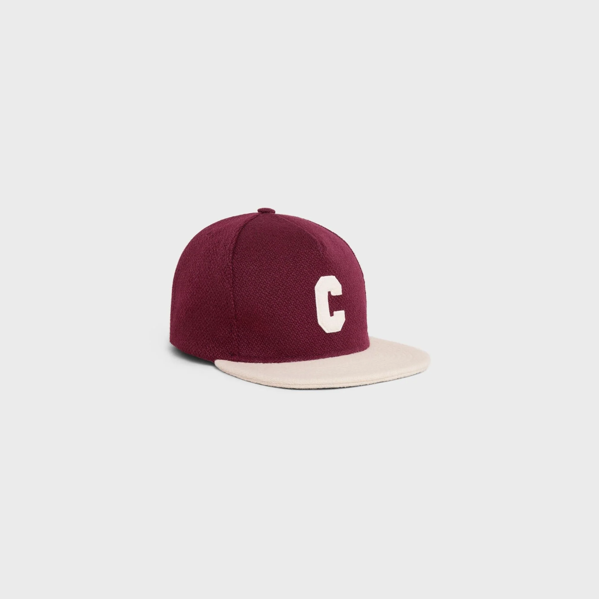 Casquette Us Initiale Textured Wool - Bordeaux / Vanilla