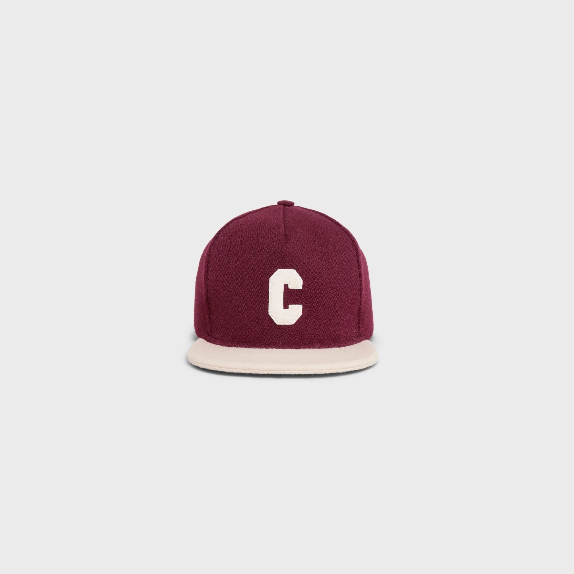 Casquette Us Initiale Textured Wool - Bordeaux / Vanilla - Image 2
