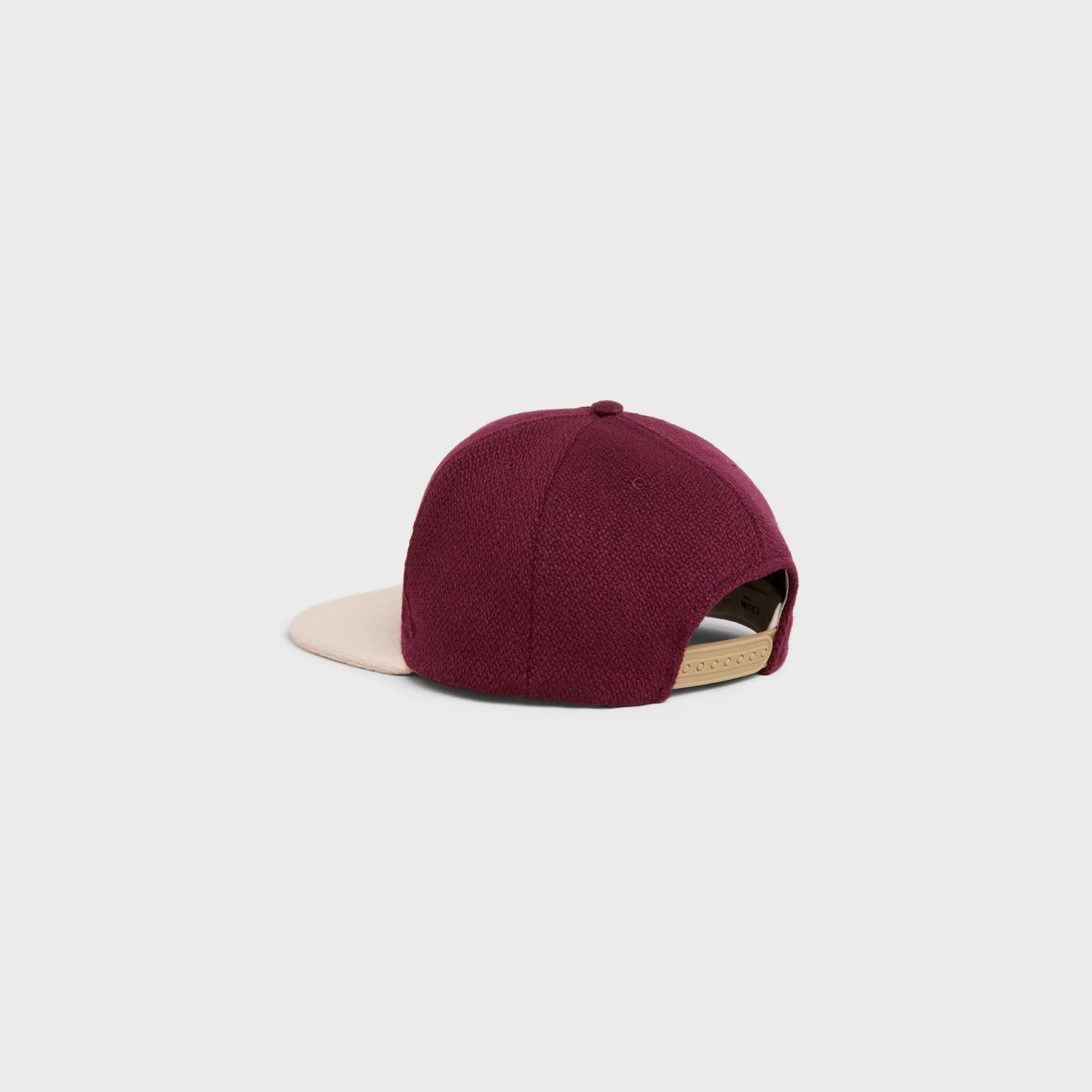 Casquette Us Initiale Textured Wool - Bordeaux / Vanilla - Image 4