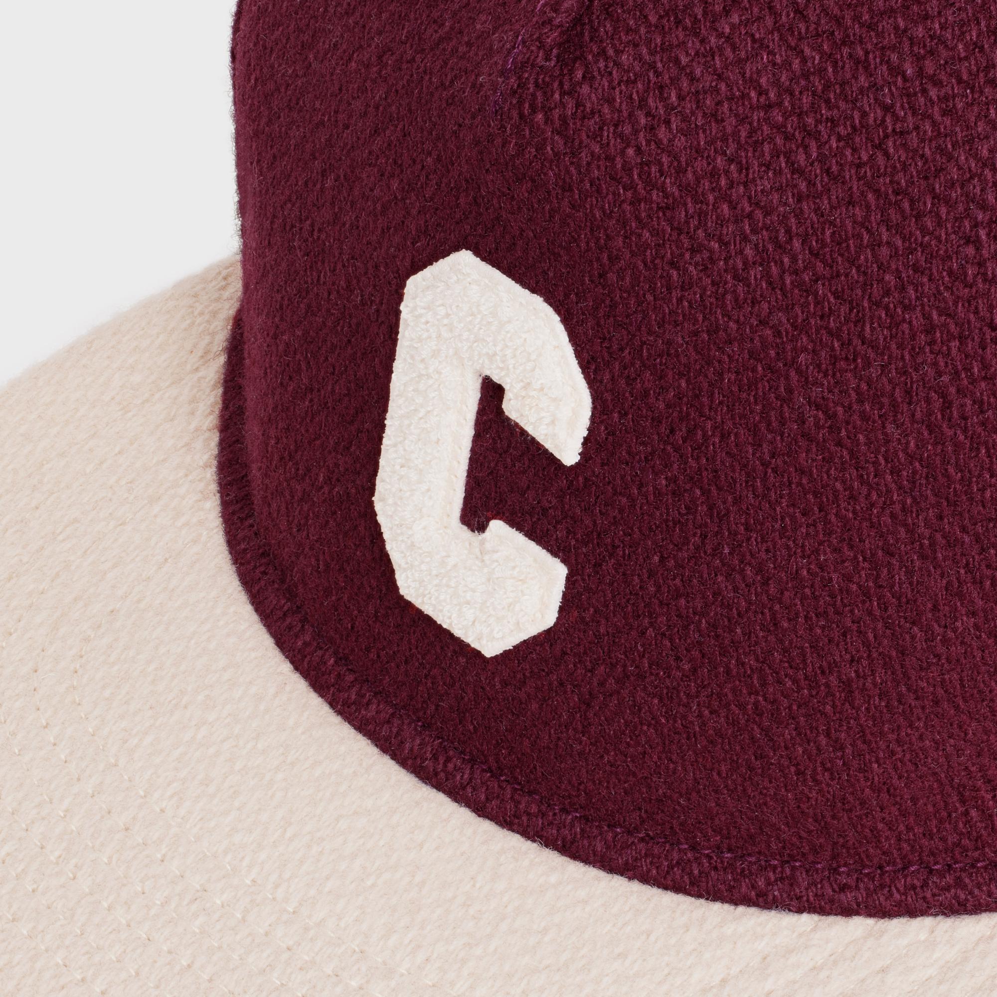Casquette Us Initiale Textured Wool - Bordeaux / Vanilla - Image 5