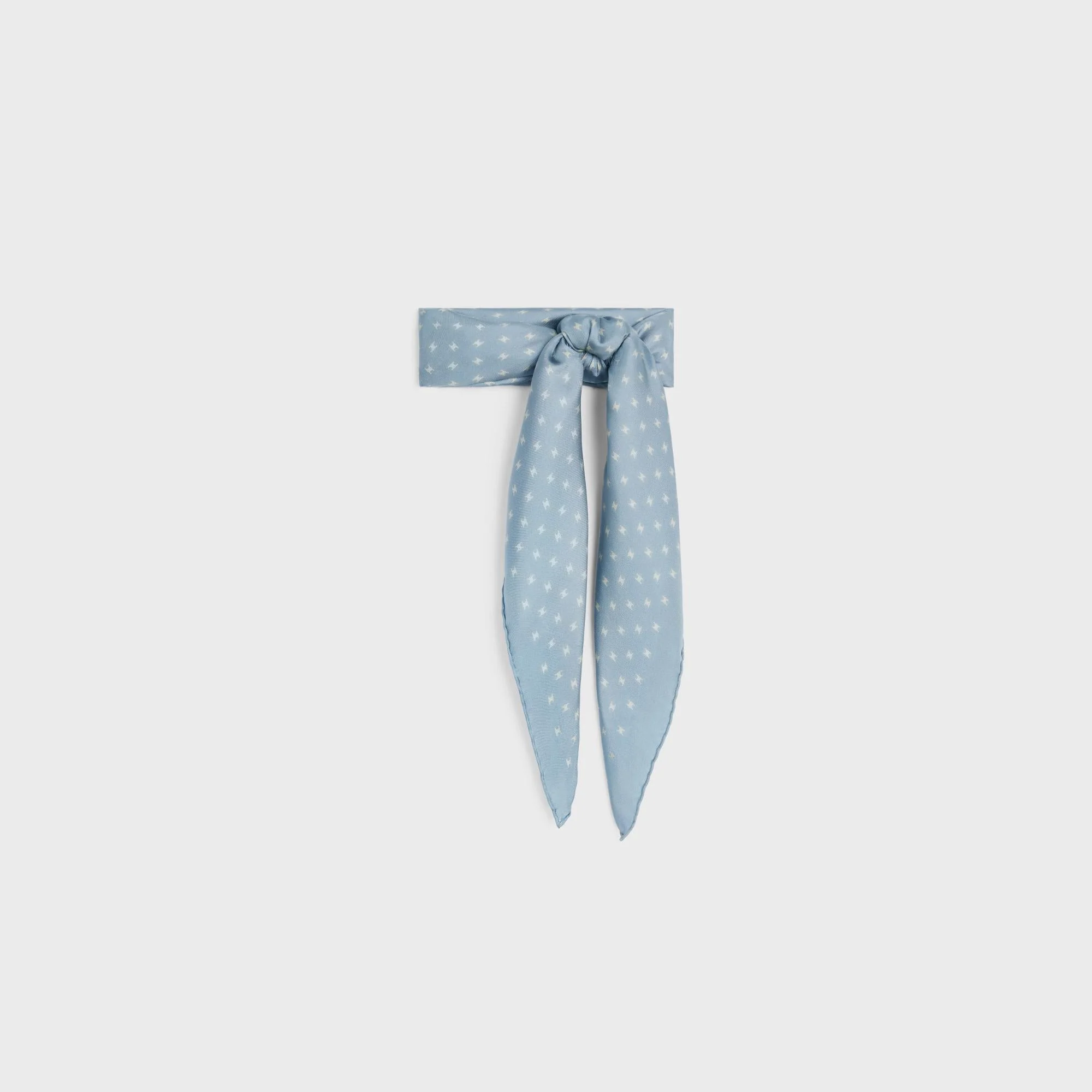 90X90Cm Square Twill Soie Triomphe Echelle - Grey Blue/ Cream - Image 3