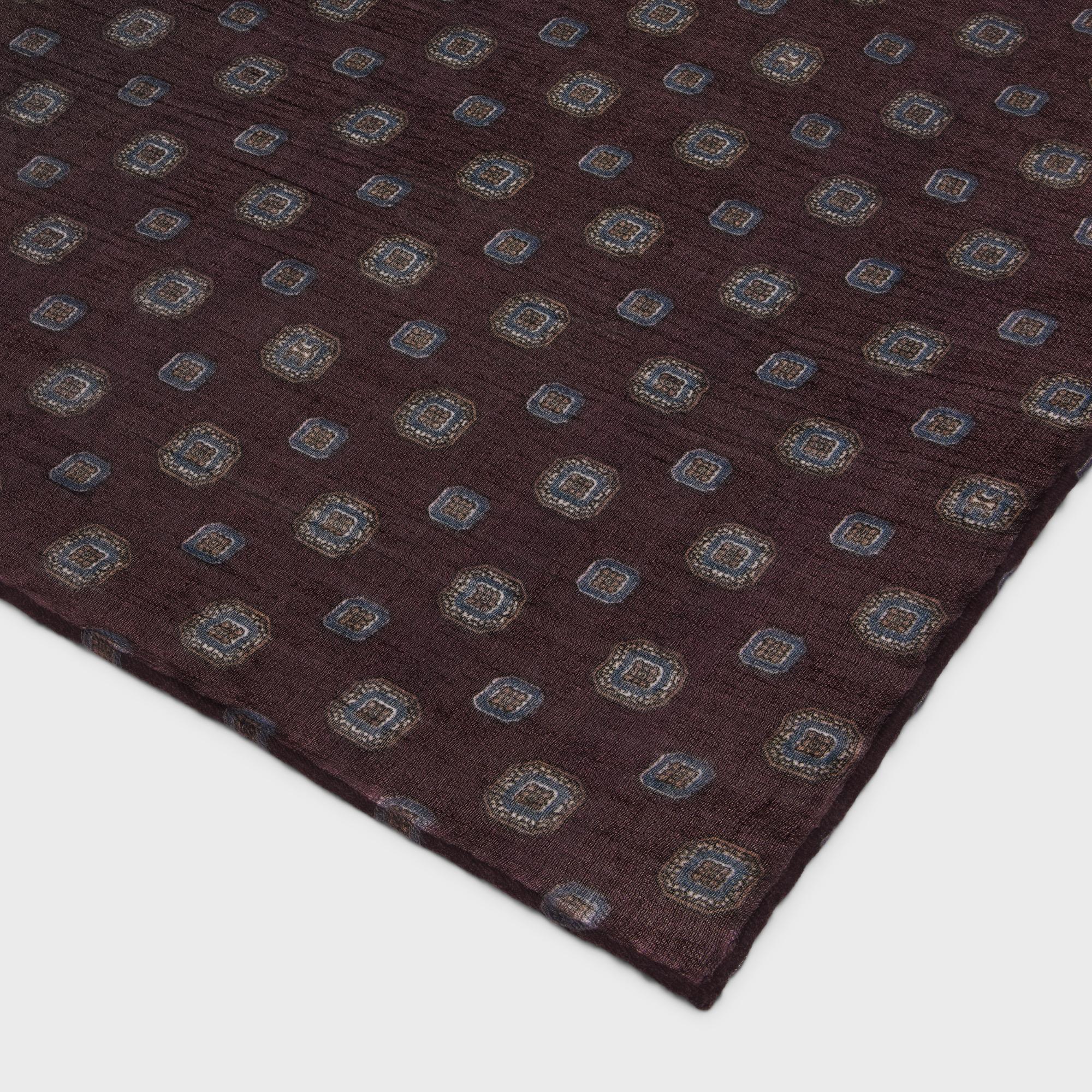 Stole Etamine Cashmere Biscotto Etole Cachemire - Bordeaux - Image 2