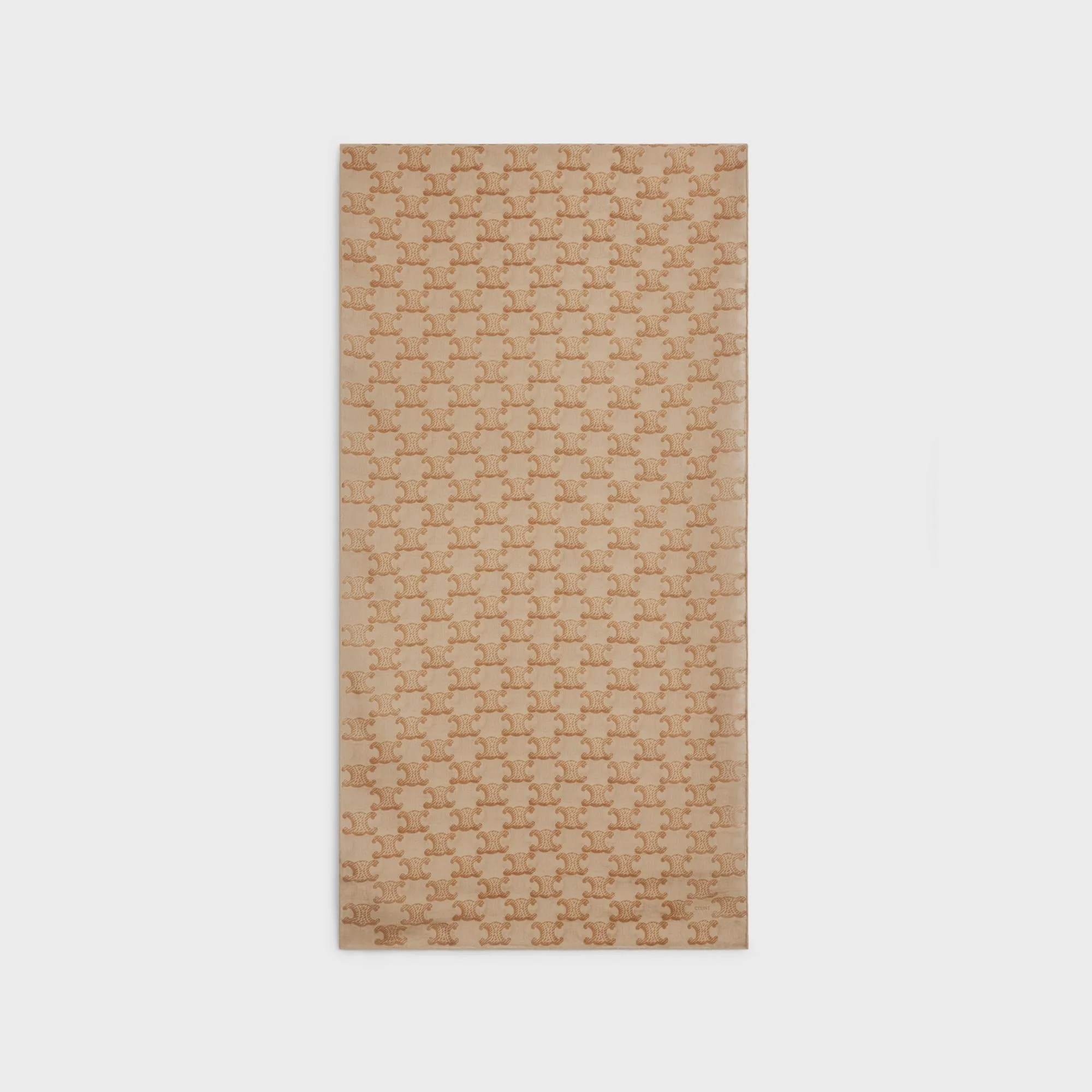 Stole Monogramme Étole Etamine Laine - Beige / Caramel