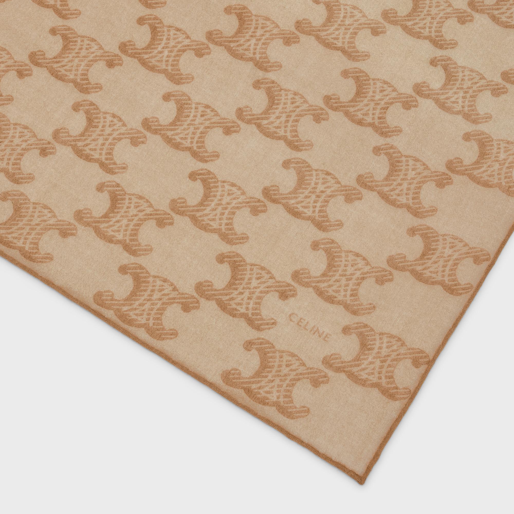 Stole Monogramme Étole Etamine Laine - Beige / Caramel - Image 2