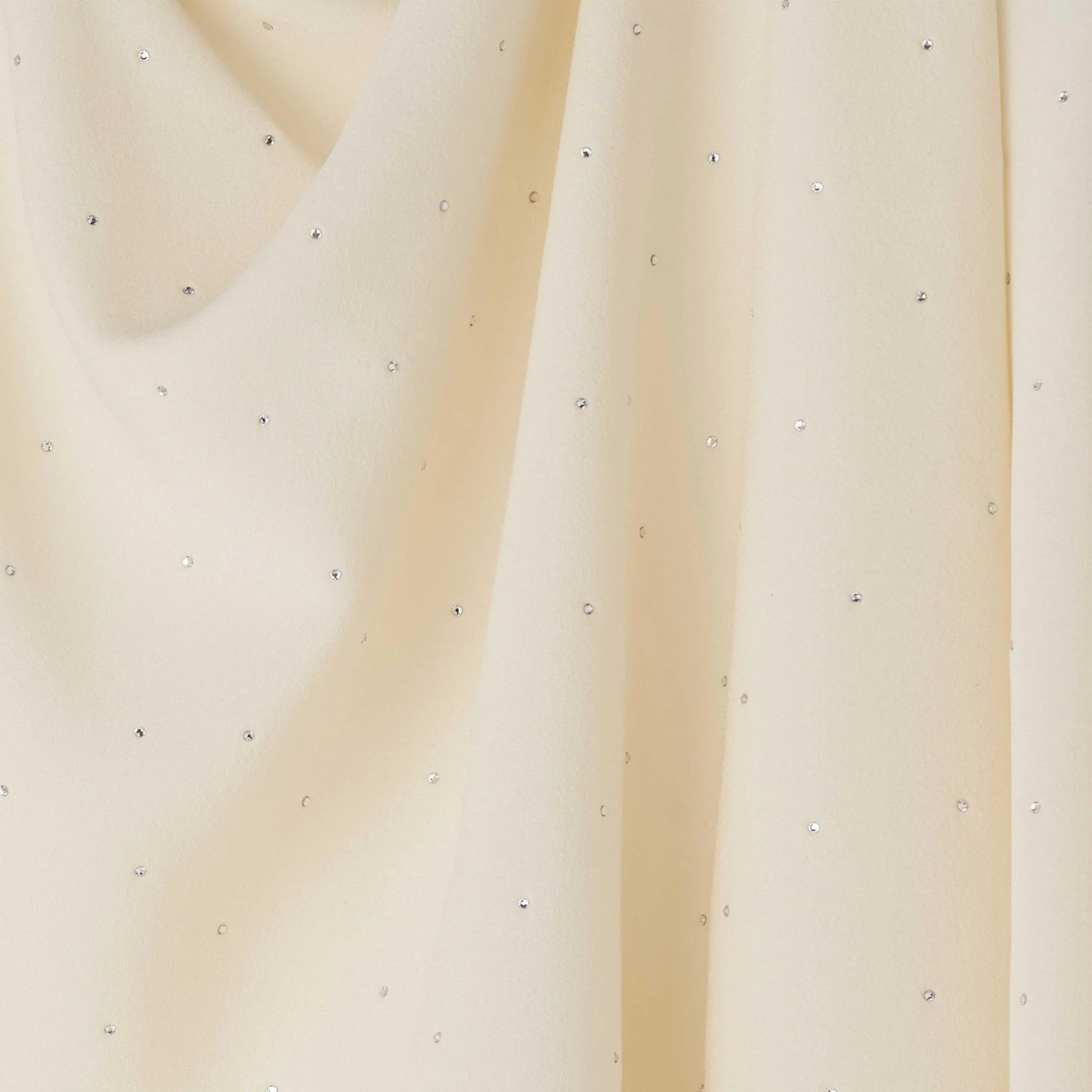 Top Drapé Asymétrique Sable Leger Strass - Cream - Image 4