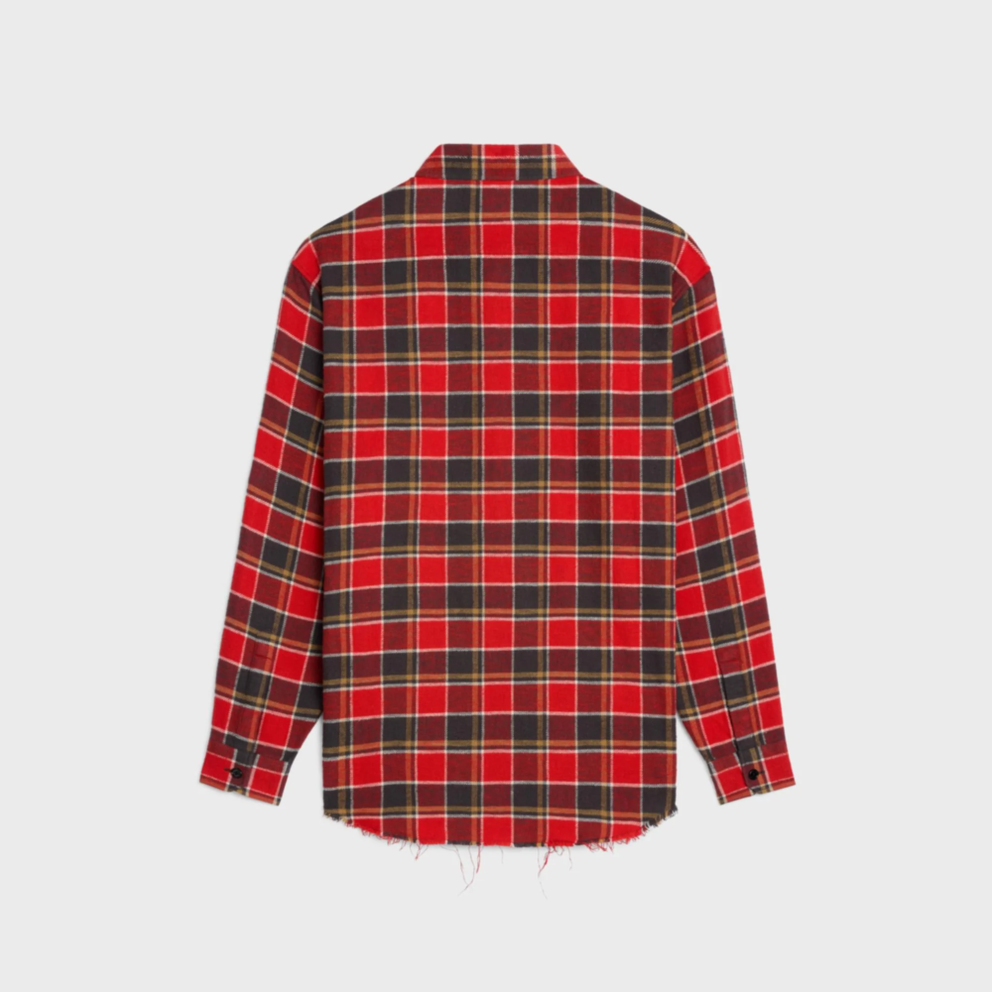 Chemise Trappeur Bords Francs Coton Carreaux - Red / Black - Image 2