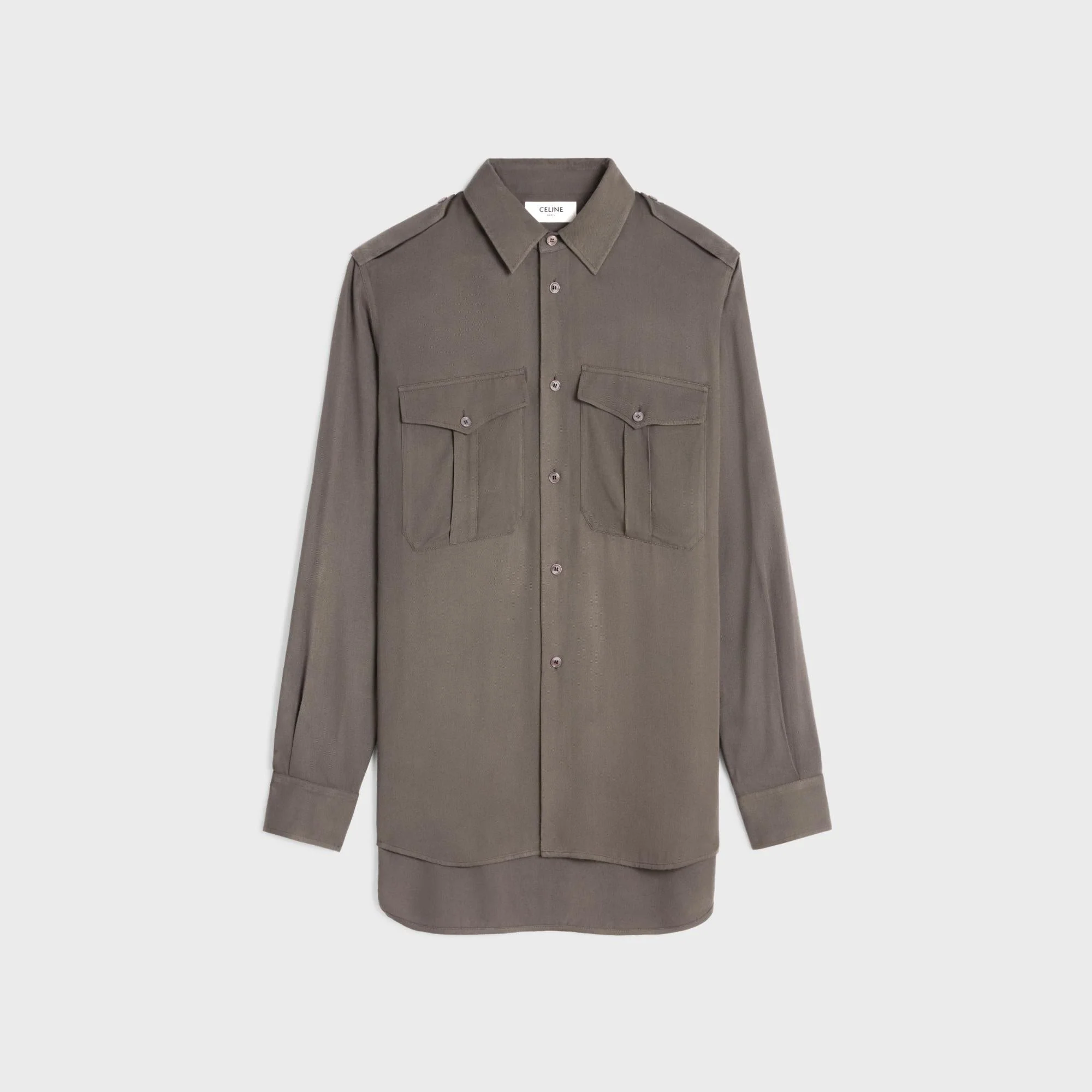 Chemise Reporter Viscose Légère - Taupe