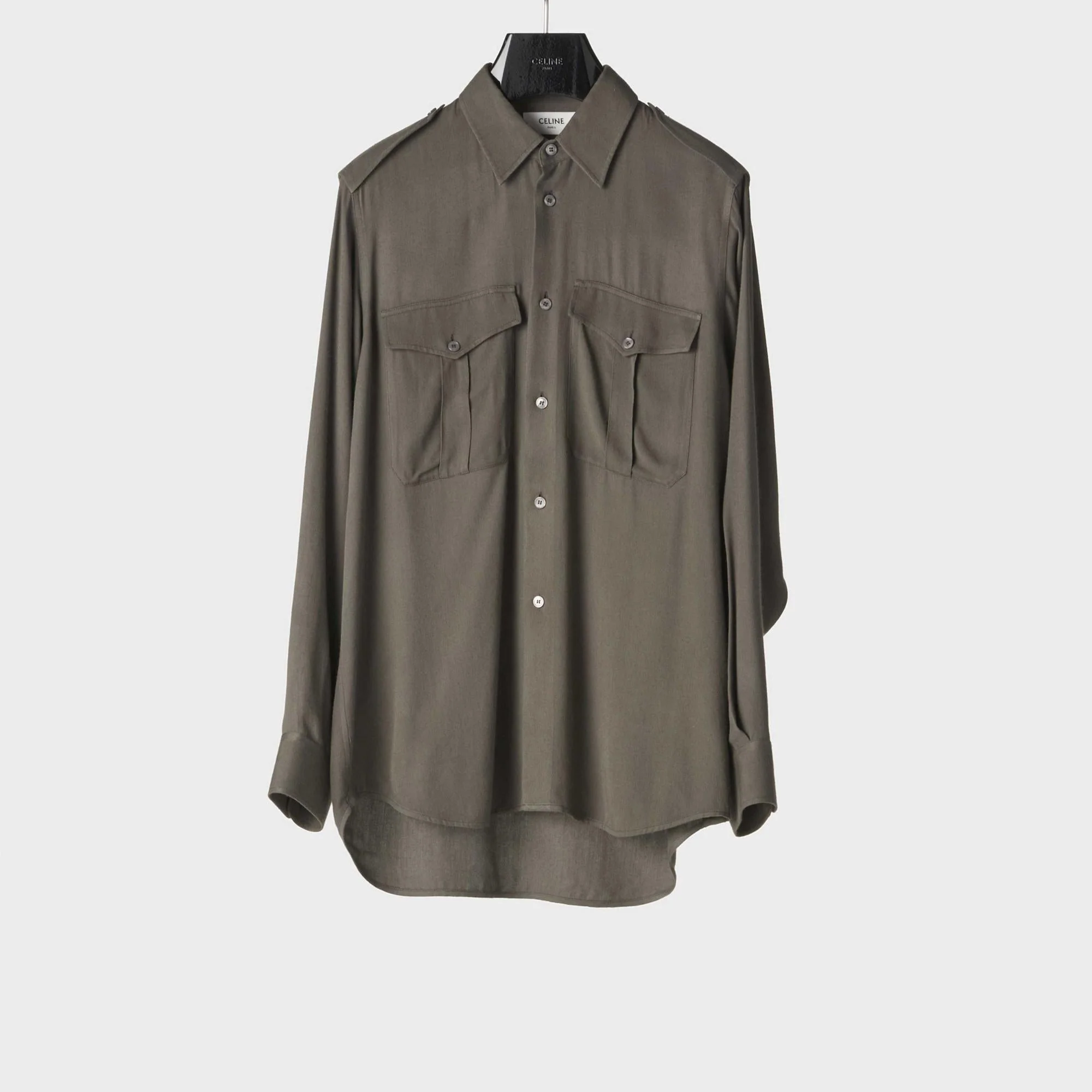 Chemise Reporter Viscose Légère - Taupe - Image 2