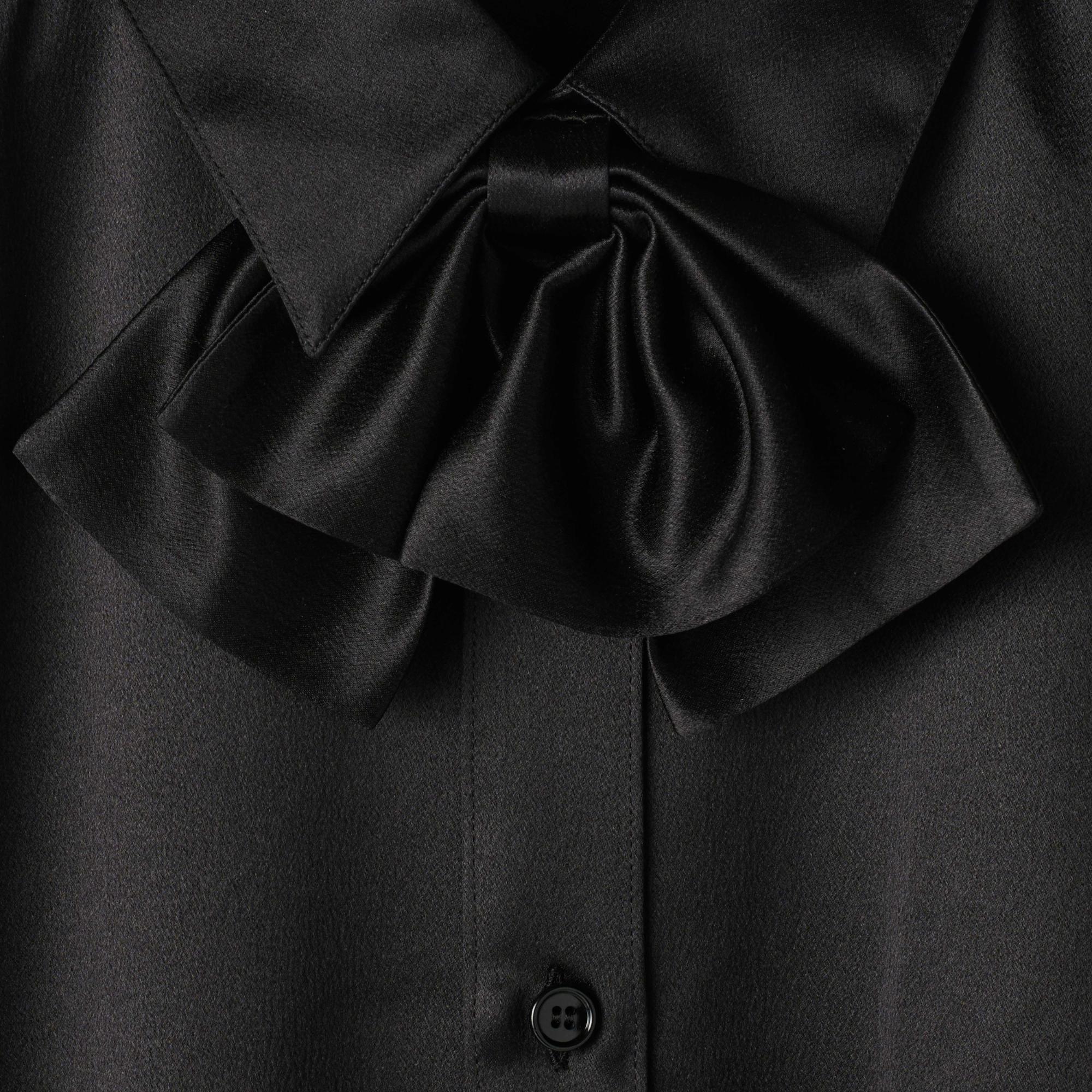 Chemise Romy Col Noeud Silk Satin - Black - Image 7