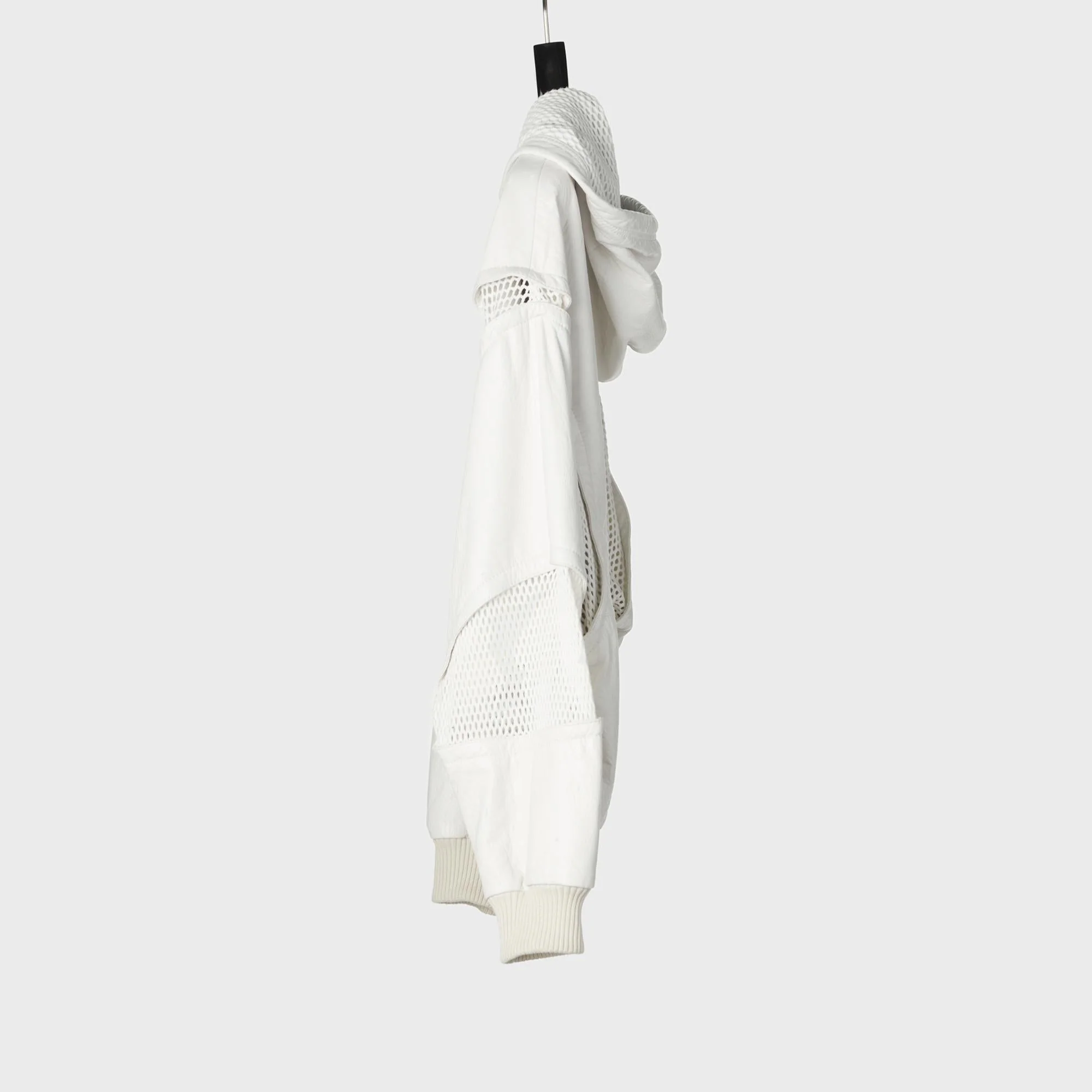 Blouson Oversize Inserts Mesh Lambskin - Optic White - Image 4