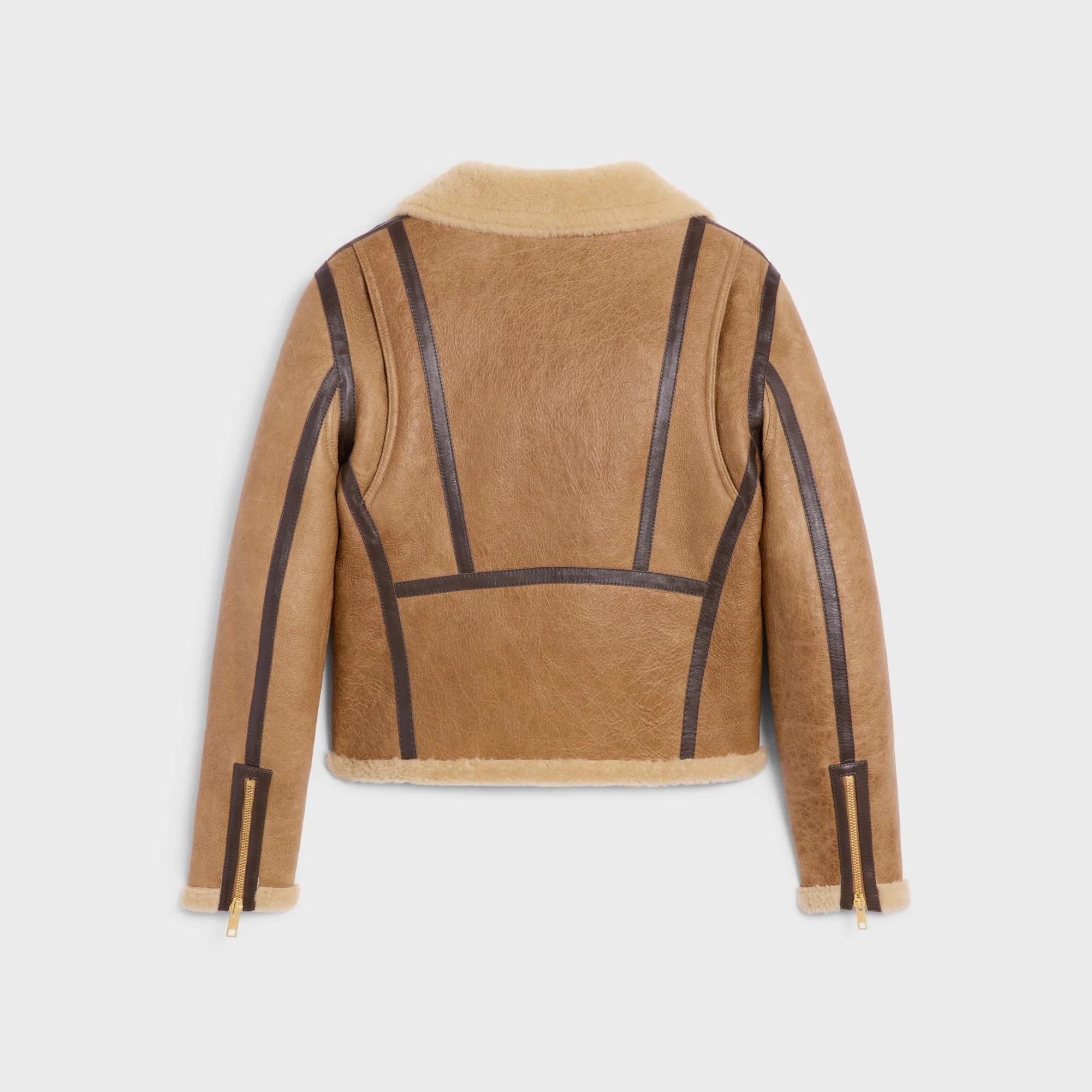 Biker Shearling Shearling Agneau - Camel / Cream - Image 2