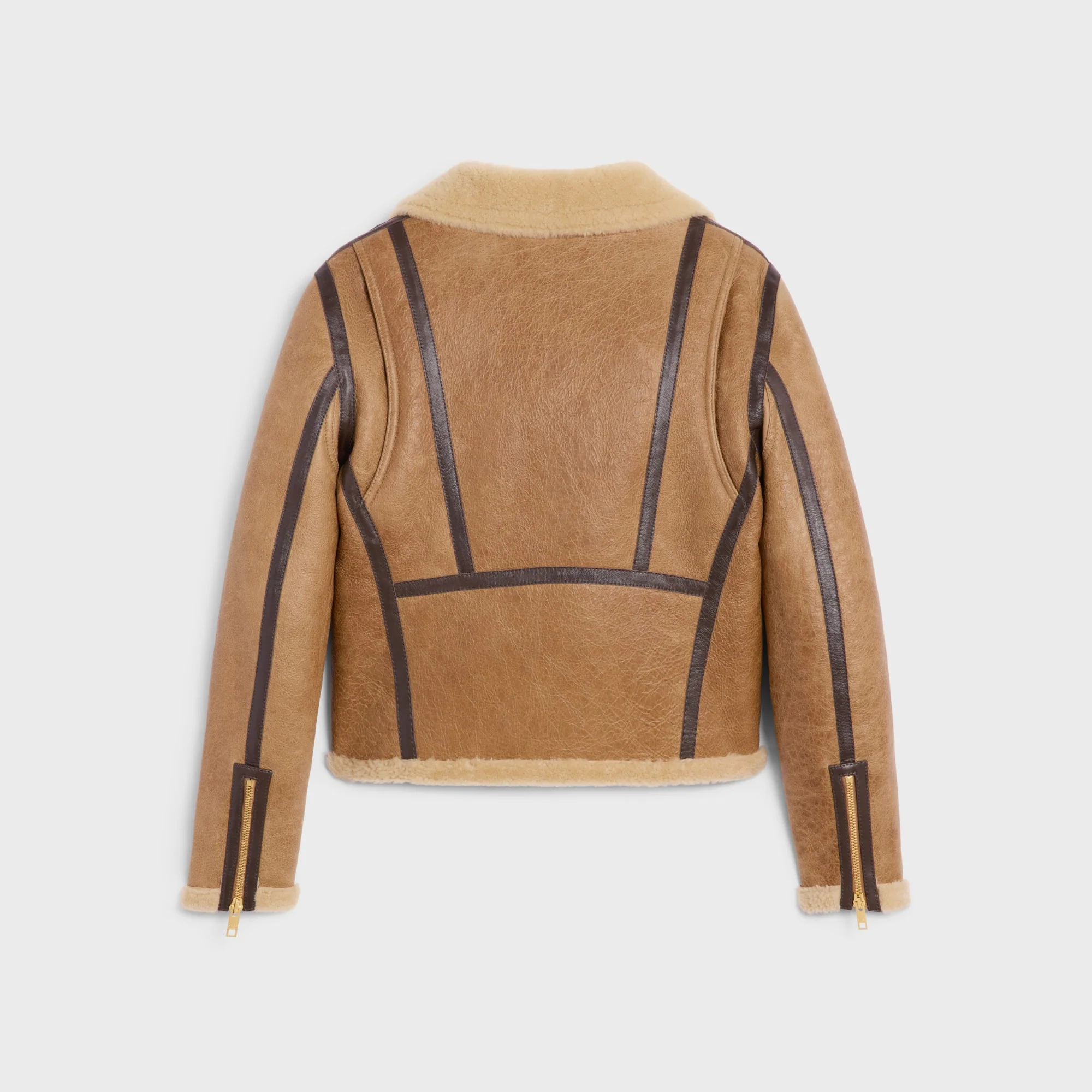 Biker Shearling Shearling Agneau - Camel / Cream - Image 5