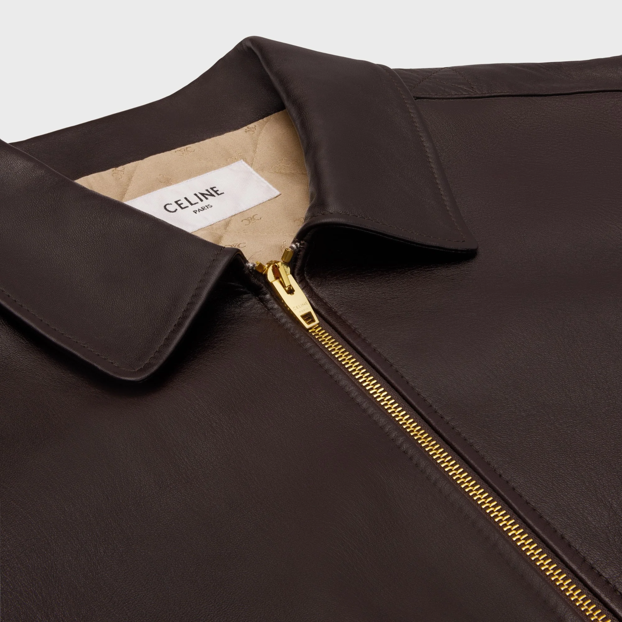 Blouson Aviateur Loose Soft Lambskin - Ebene - Image 3