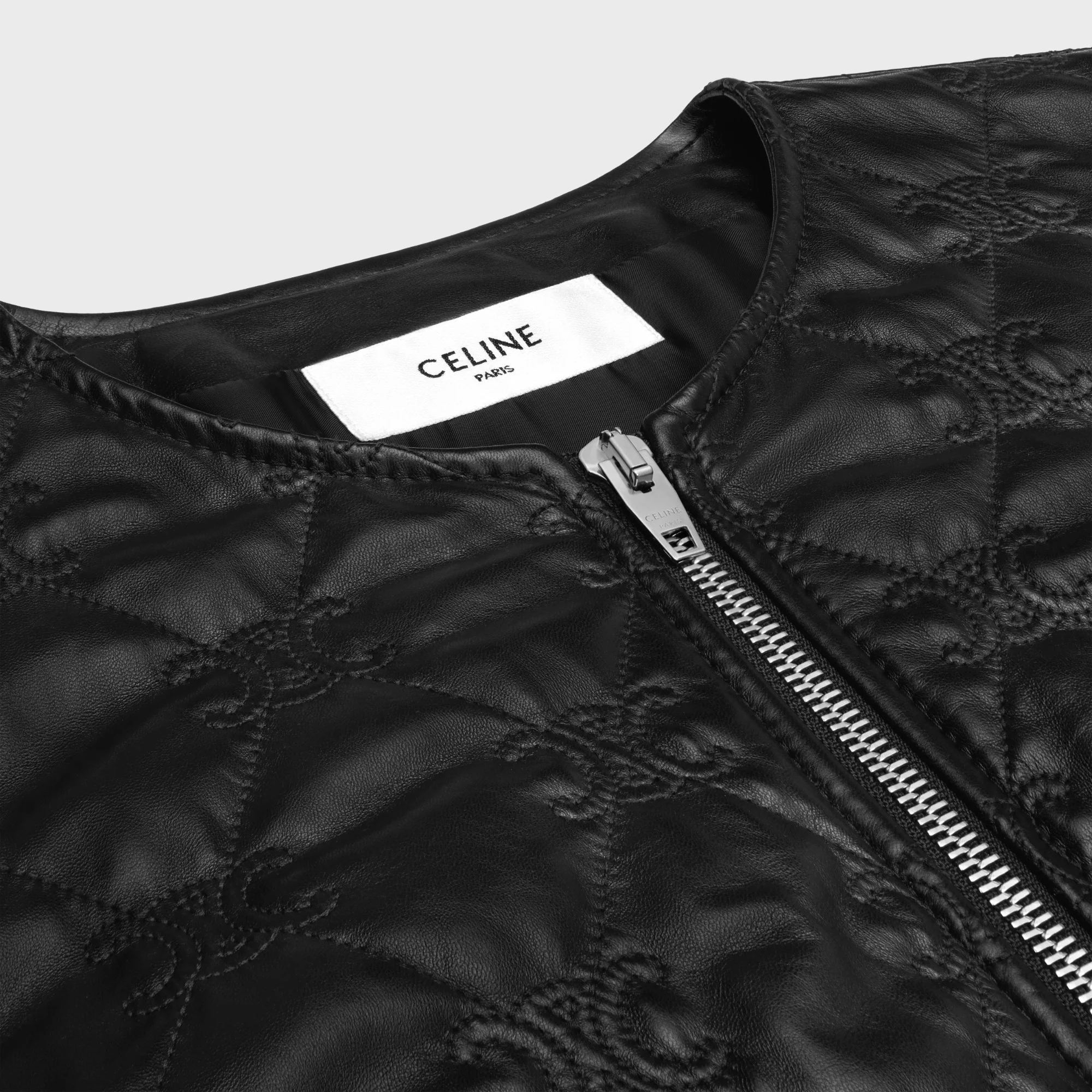 Bomber Oversize Triomphe Soft Lambskin - Black - Image 3