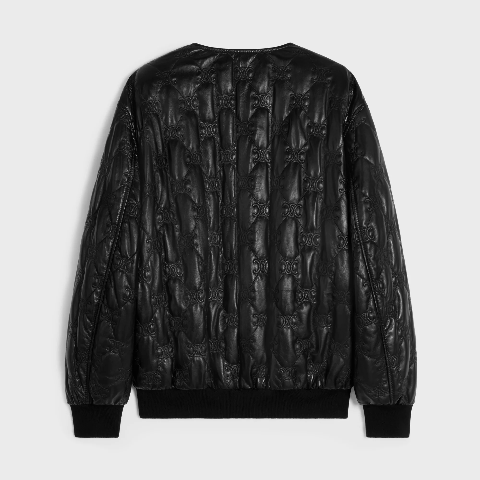 Bomber Oversize Triomphe Soft Lambskin - Black - Image 6