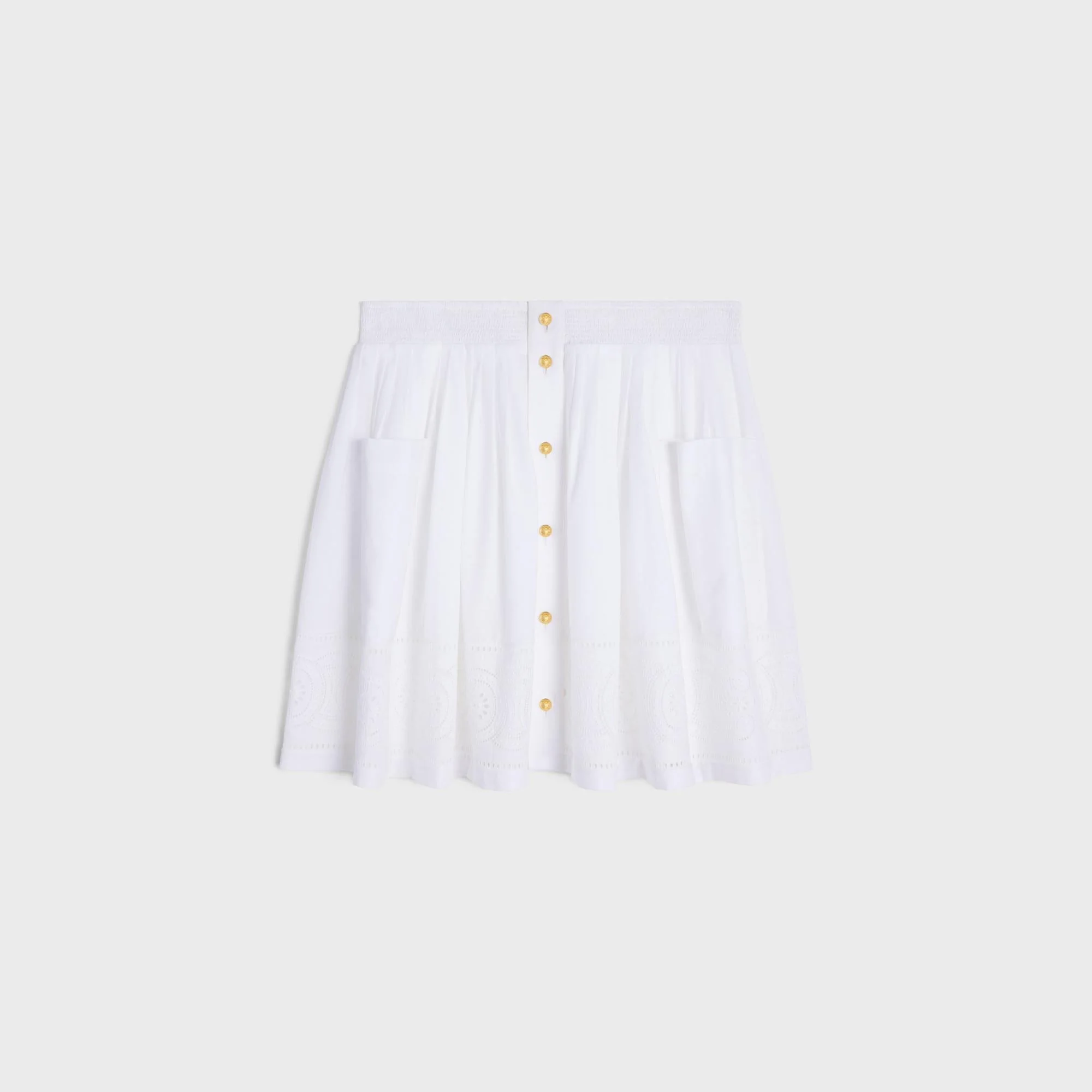 Skirt Smock Brodée Baptiste De Coton Jupe - White