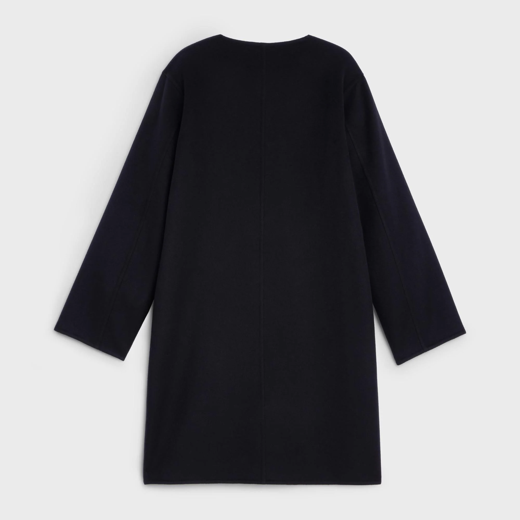 Manteau Col Pur Double Face Double-Face Cashmere - Black - Image 2