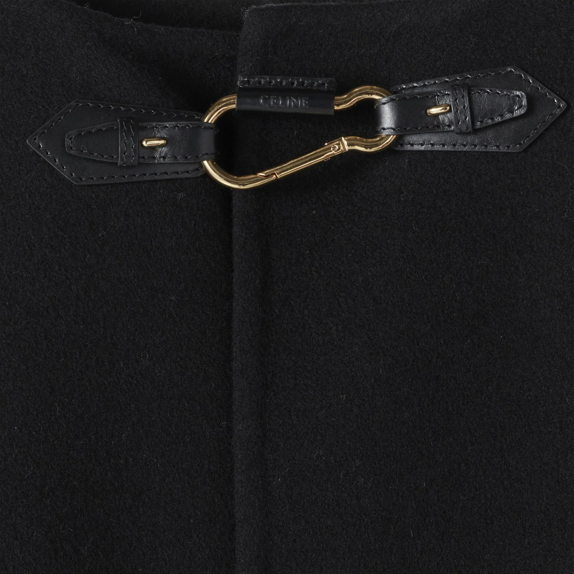 Manteau Col Pur Double Face Double-Face Cashmere - Black - Image 3