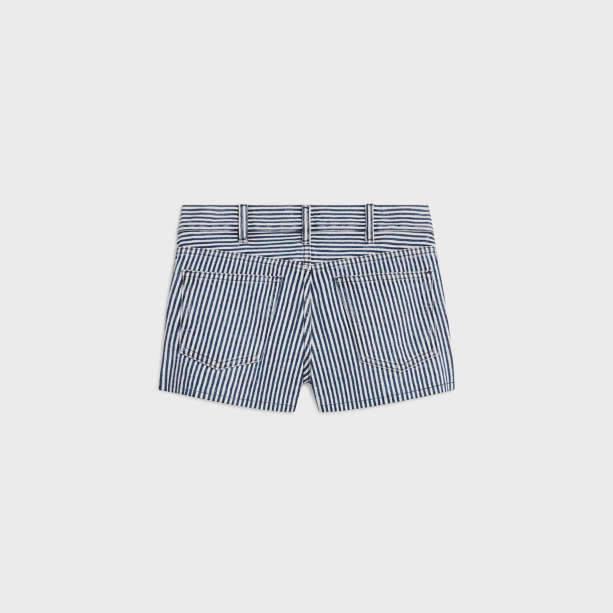 Mini Short Taille Basse Coton Heavy Stripes - Dark Union Wash - Image 2