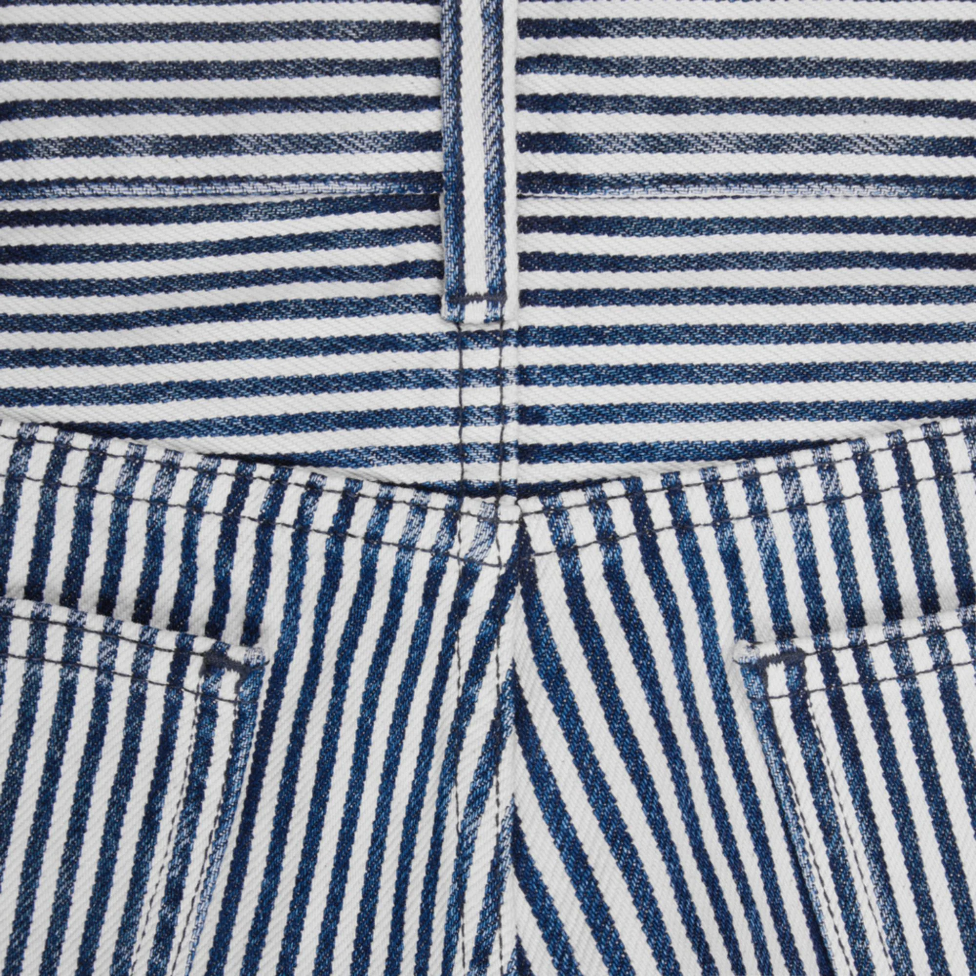 Mini Short Taille Basse Coton Heavy Stripes - Dark Union Wash - Image 3