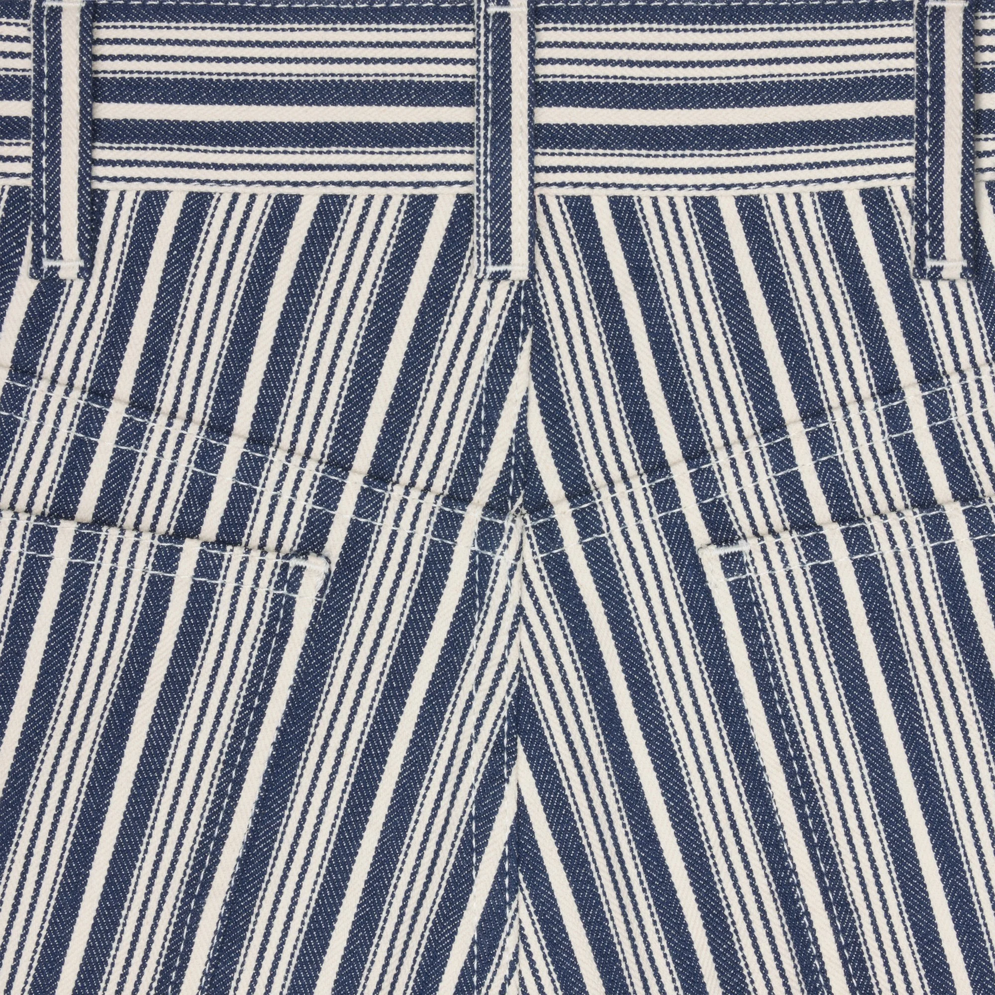 Jeans Lulu Coton Rayures Hickory - Blue/White Rinsed - Image 3