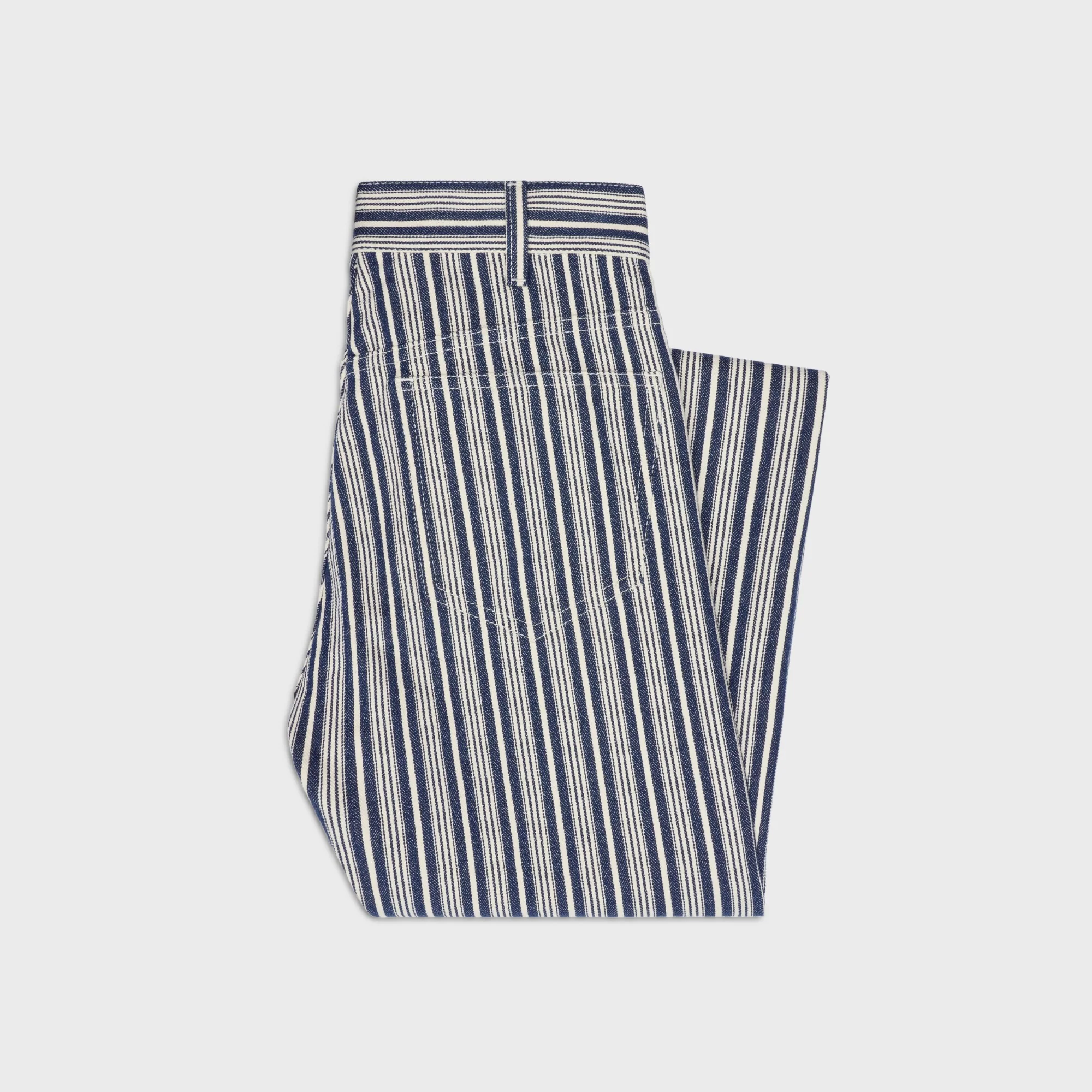 Jeans Lulu Coton Rayures Hickory - Blue/White Rinsed - Image 2