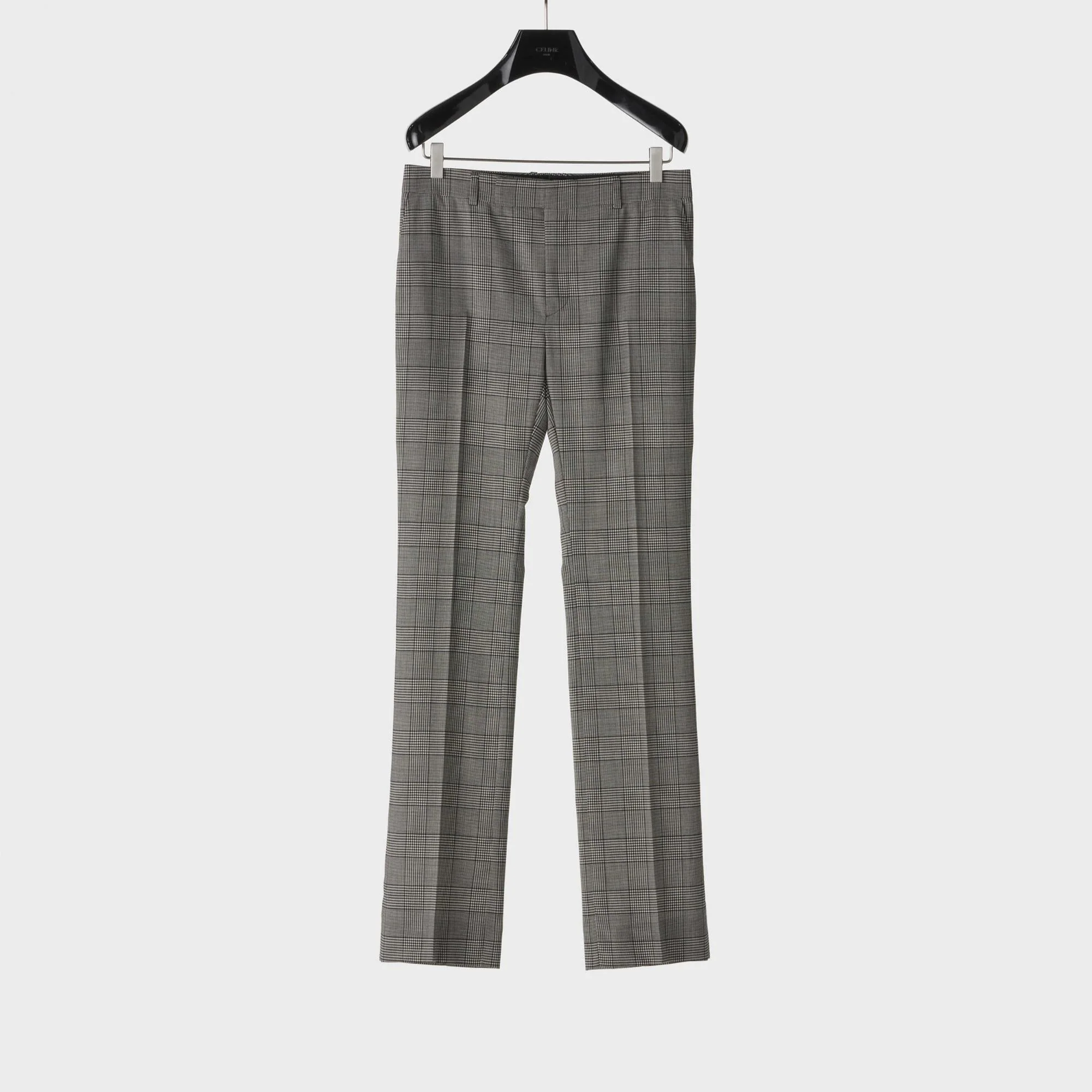 Pants Flare Anglais Laine Carreaux Pantalon - Craie/Noir