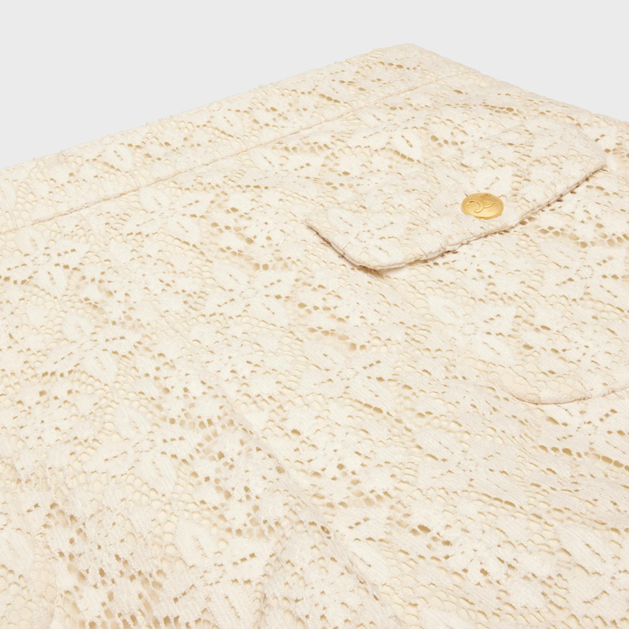 Mini Short Romy Coton Dentelle Florale - Naturel - Image 3