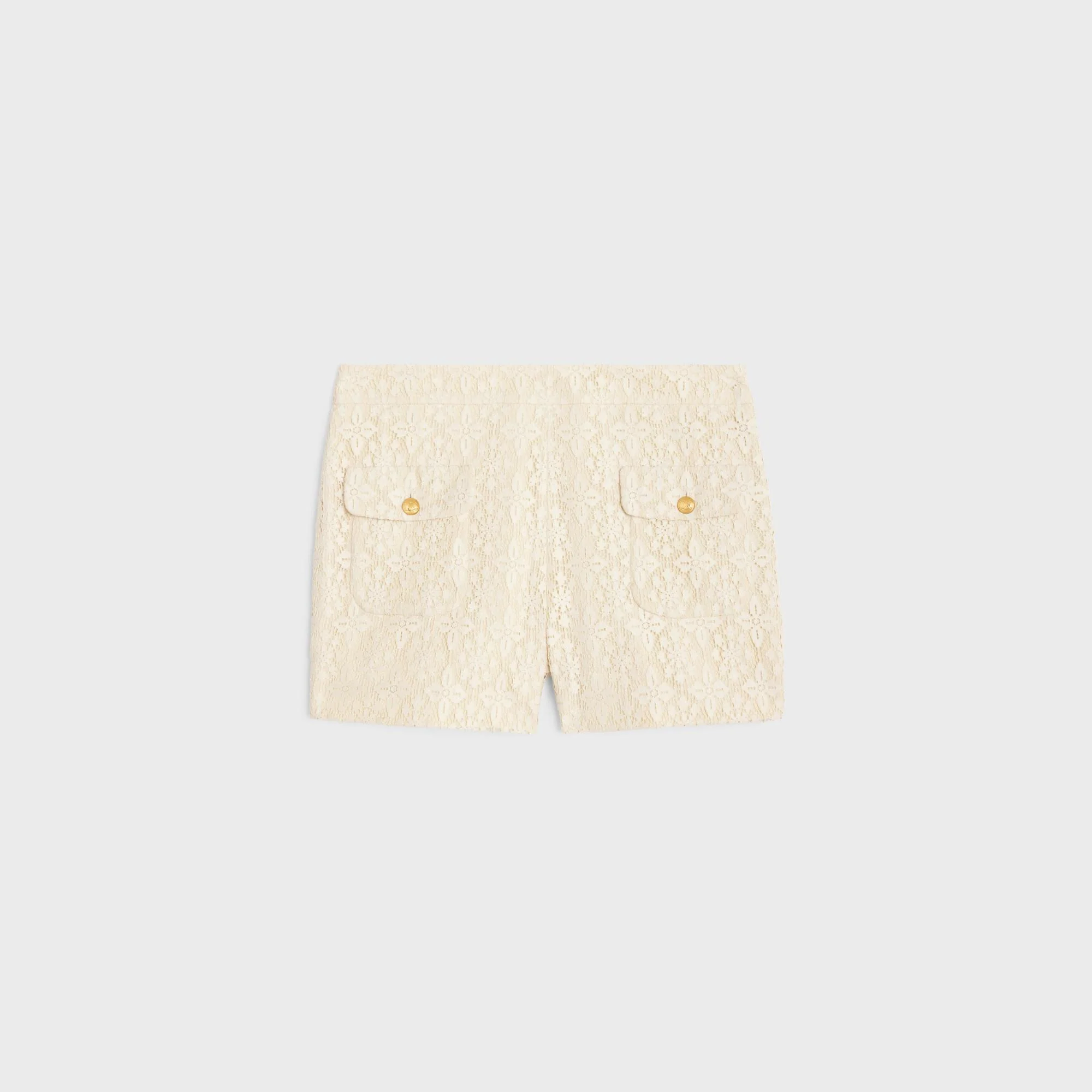 Mini Short Romy Coton Dentelle Florale - Naturel - Image 4