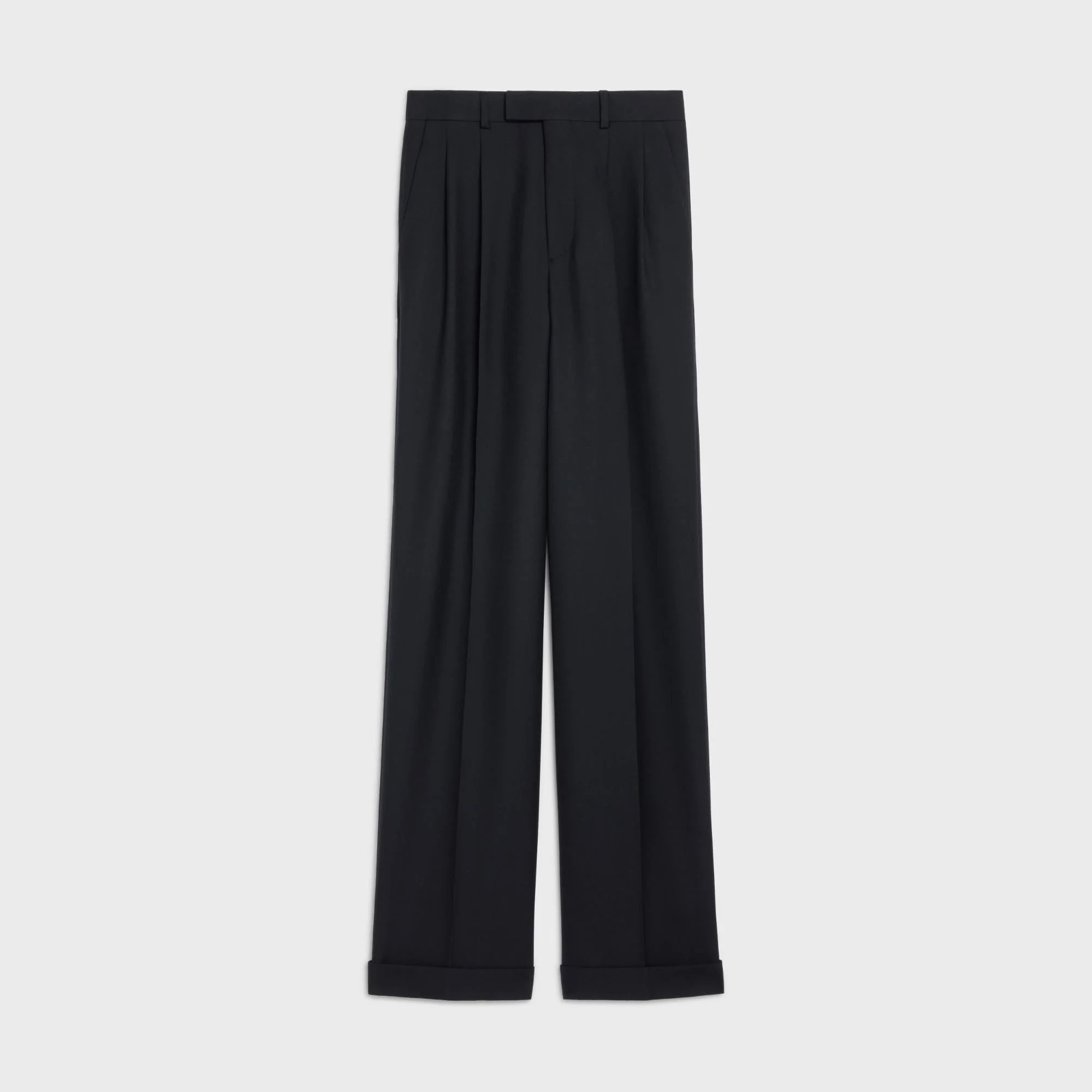 Pants Margaret 2 Plis Wool Gabardine Pantalon - Black
