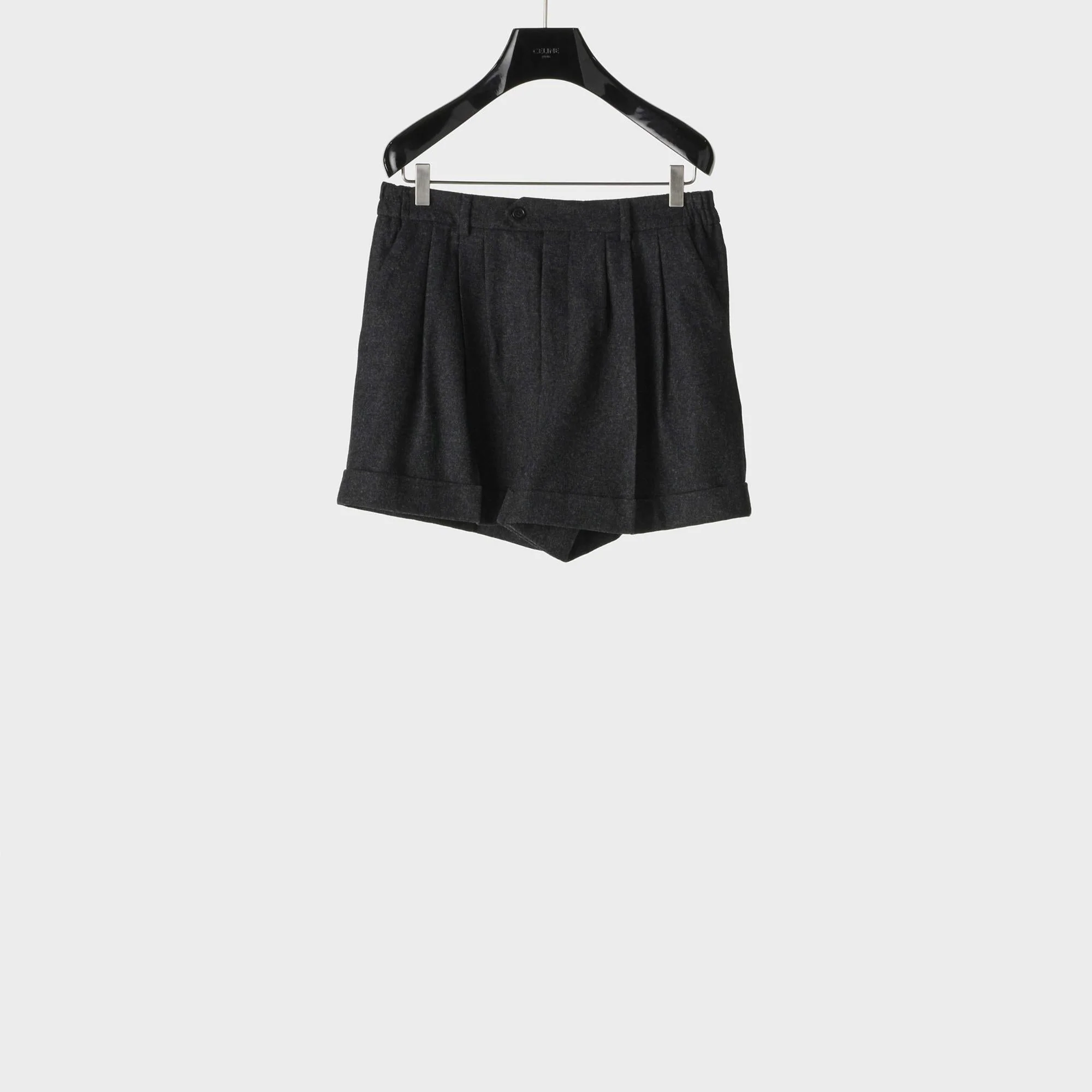 Short 3 Plis Wool Flannel - Anthracite - Image 2