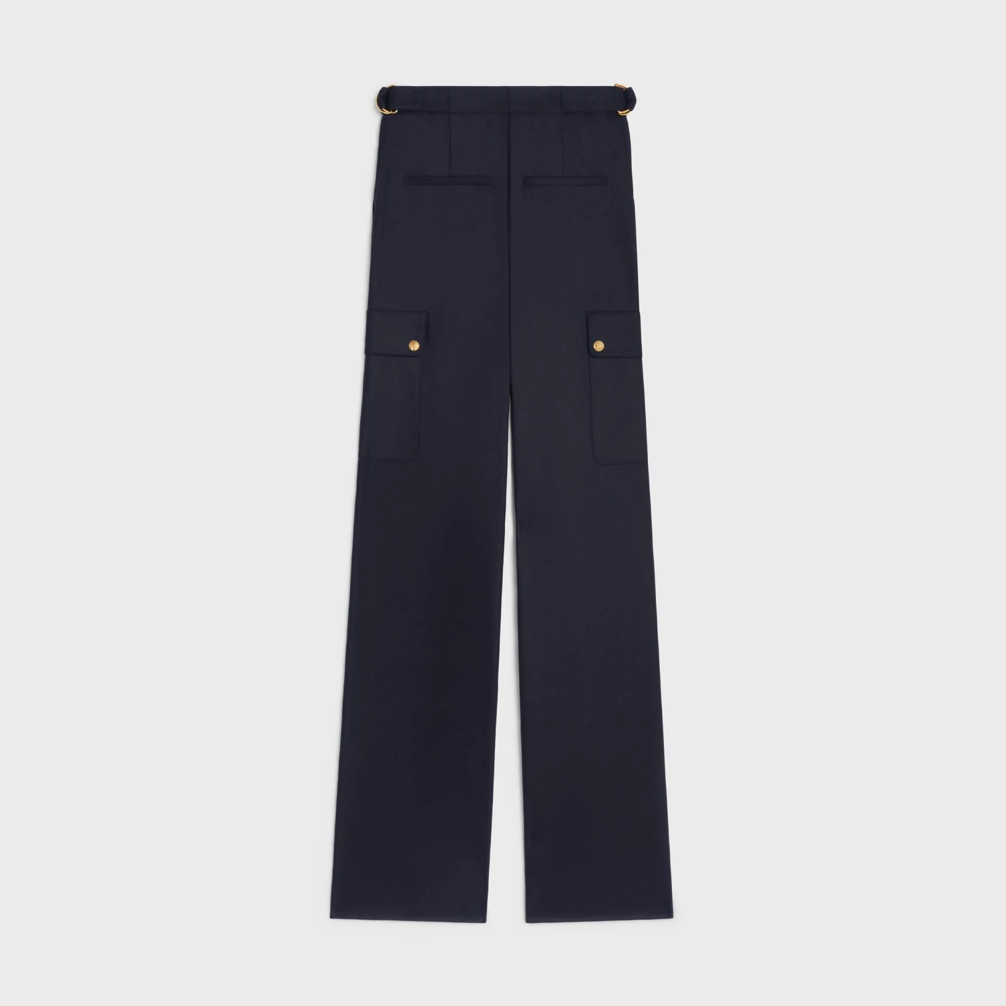 Pants Cargo Details Dring Cashmere Flannel Pantalon - Navy - Image 2