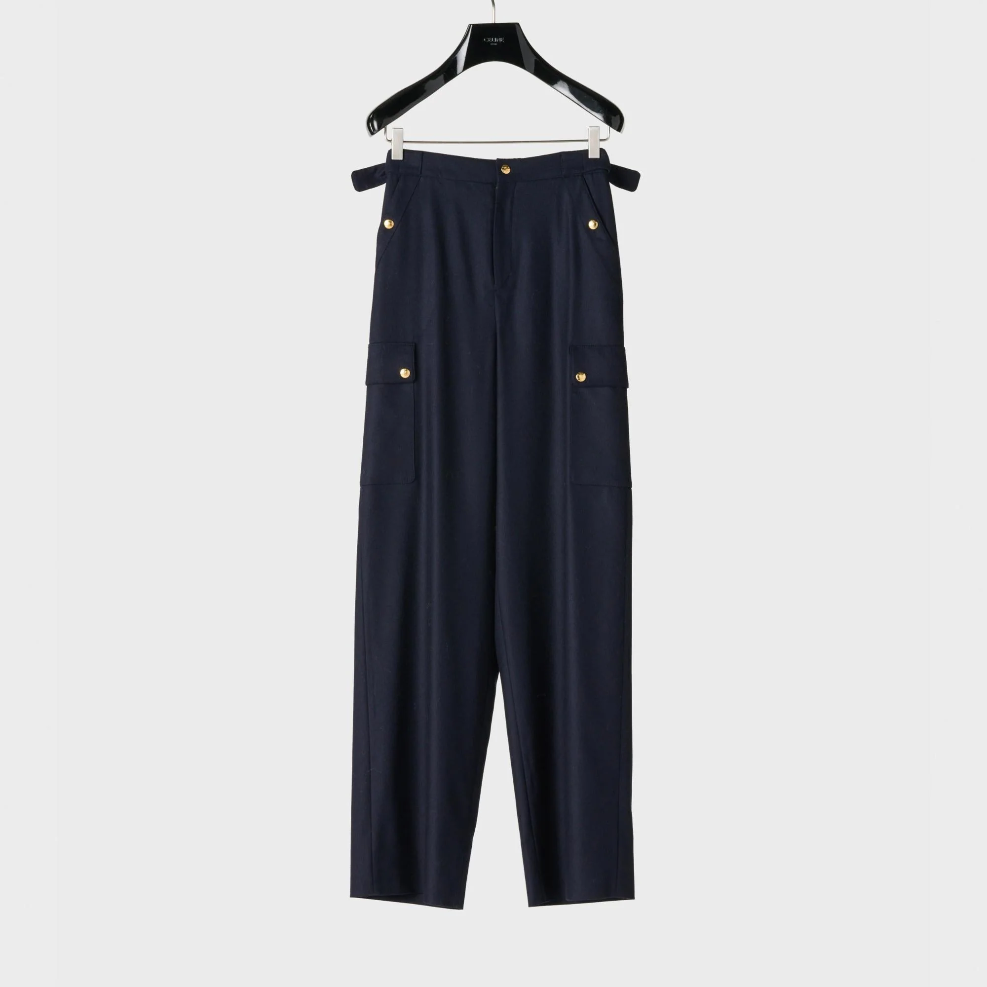 Pants Cargo Details Dring Cashmere Flannel Pantalon - Navy - Image 3
